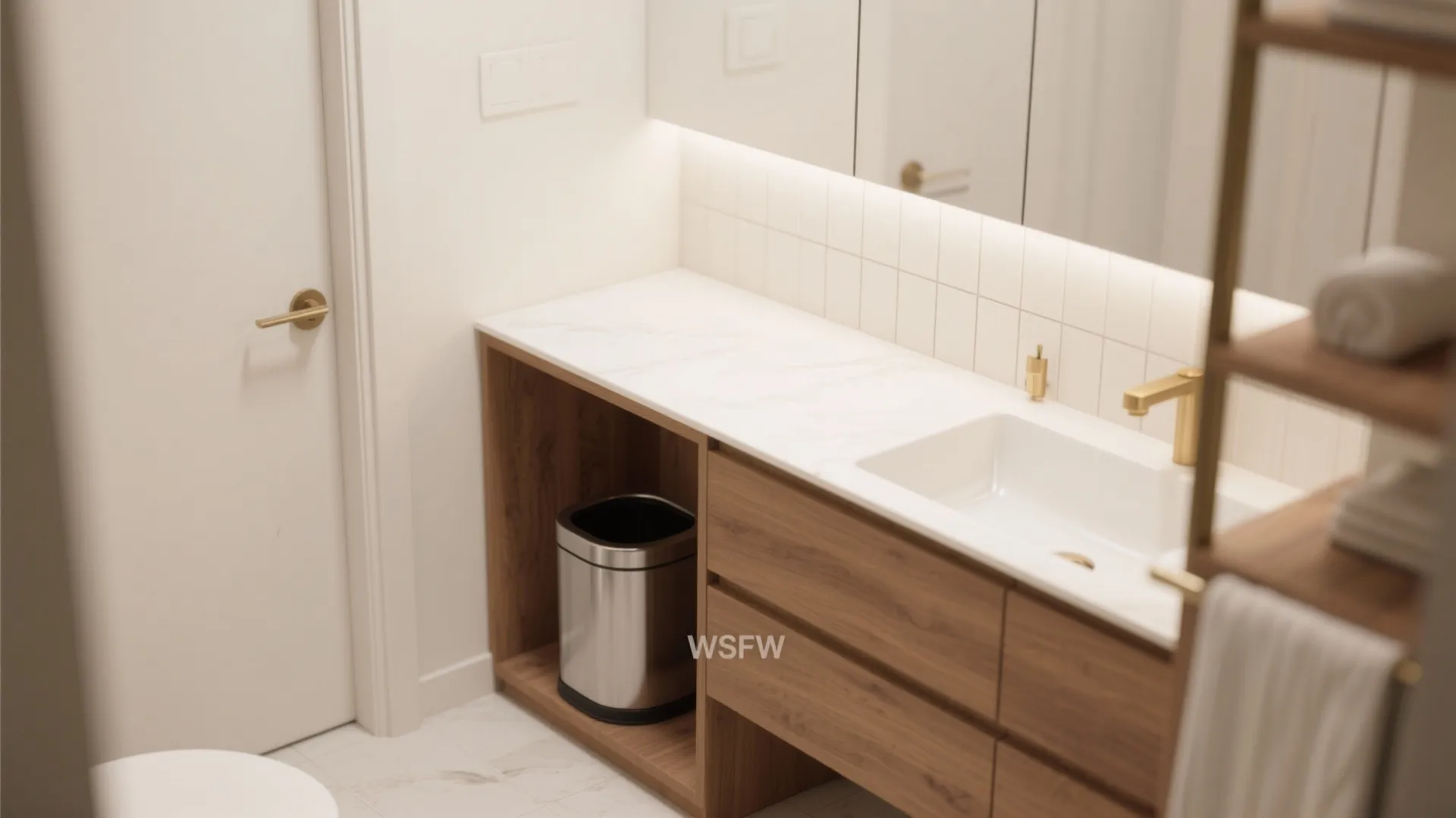 2. Recessed or built-in waste niche