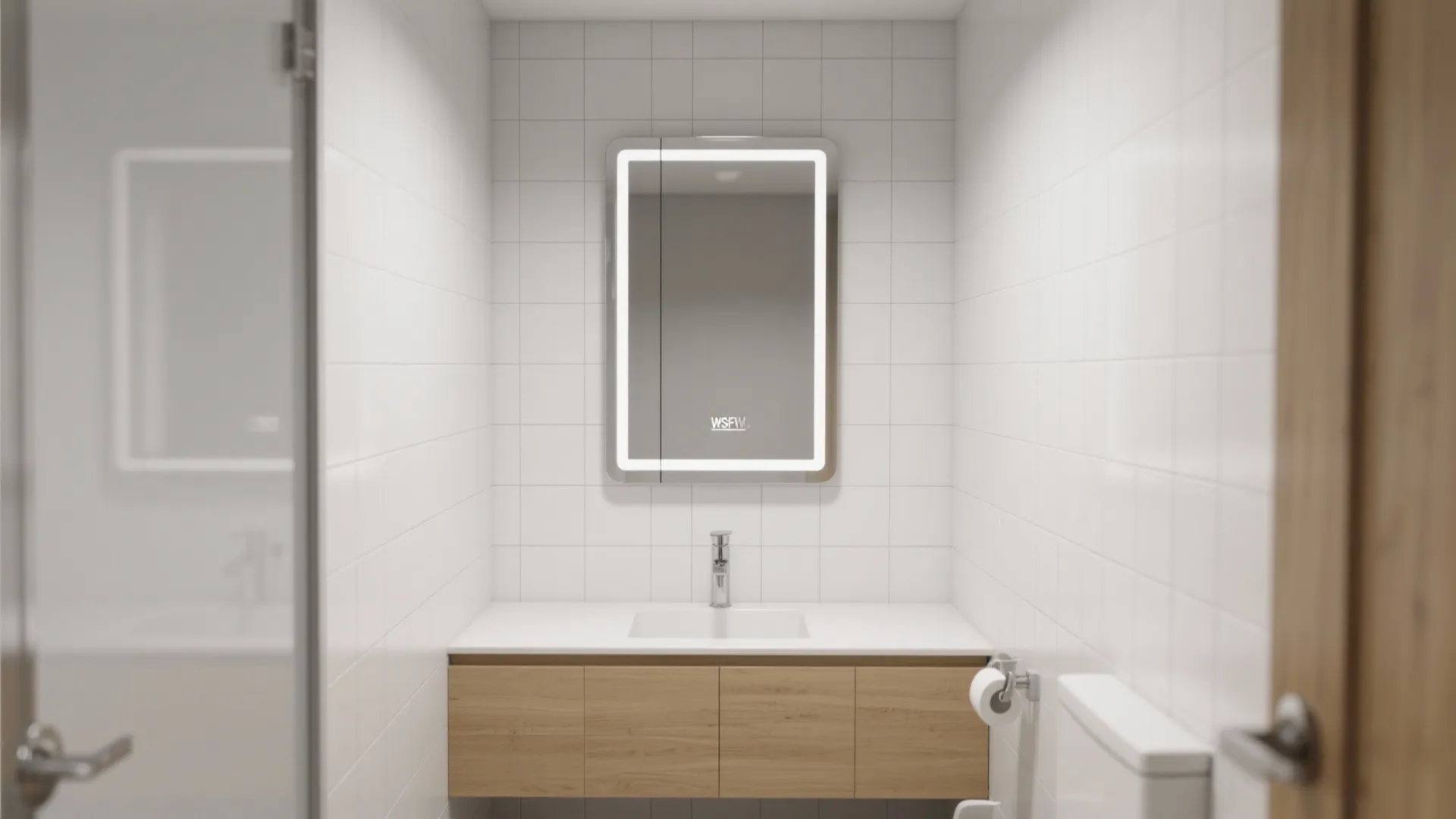 2) Recessed Mirrored Cabinets, Flush and Space-Saving