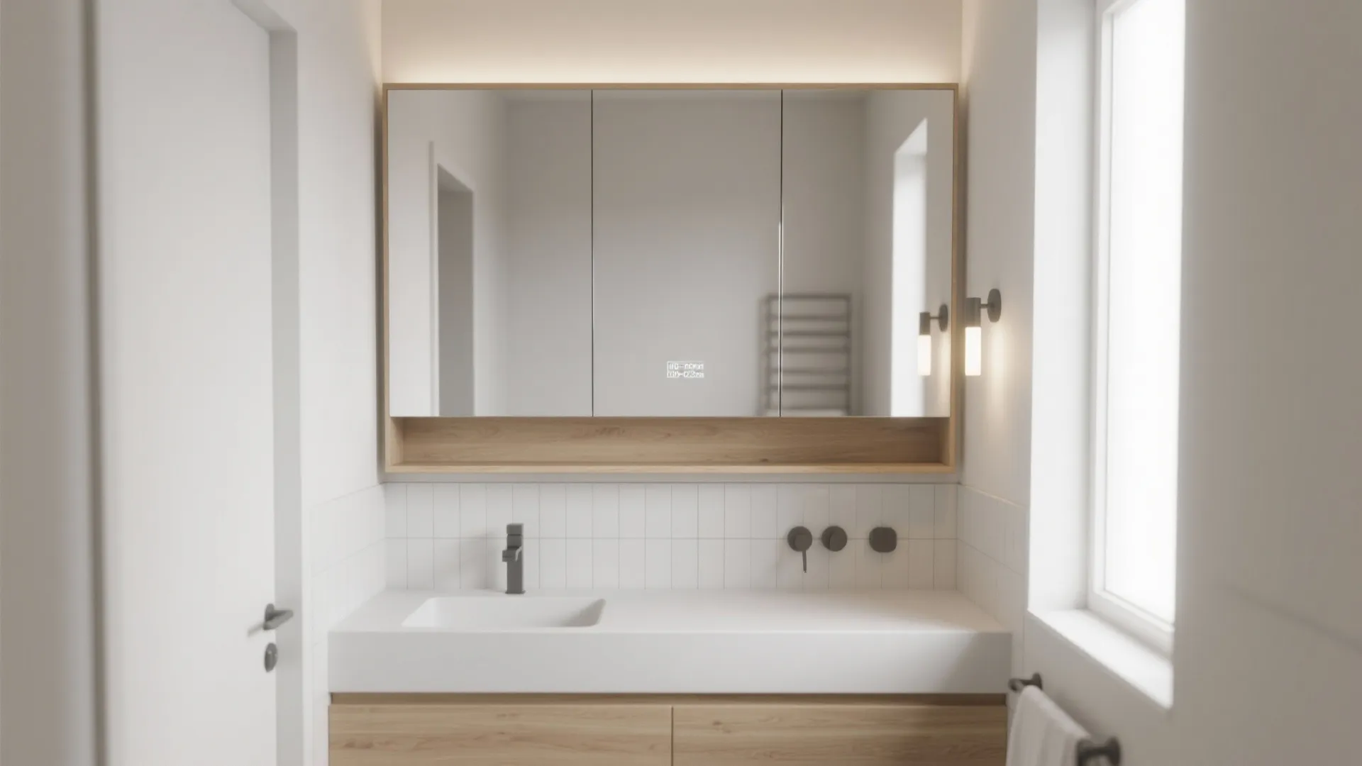 Minimal Recessed Mirror Cabinet