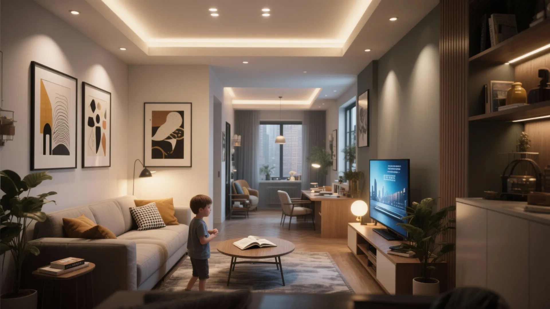 2. Recessed lights with smart zoning