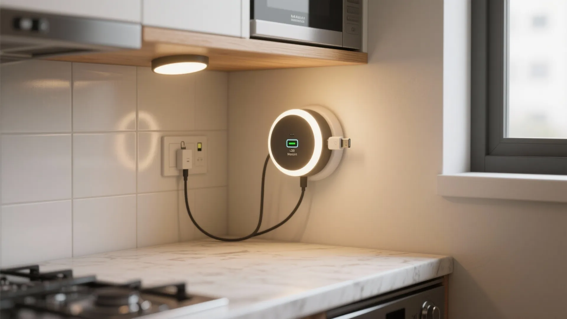 2. Rechargeable puck lights under cabinets