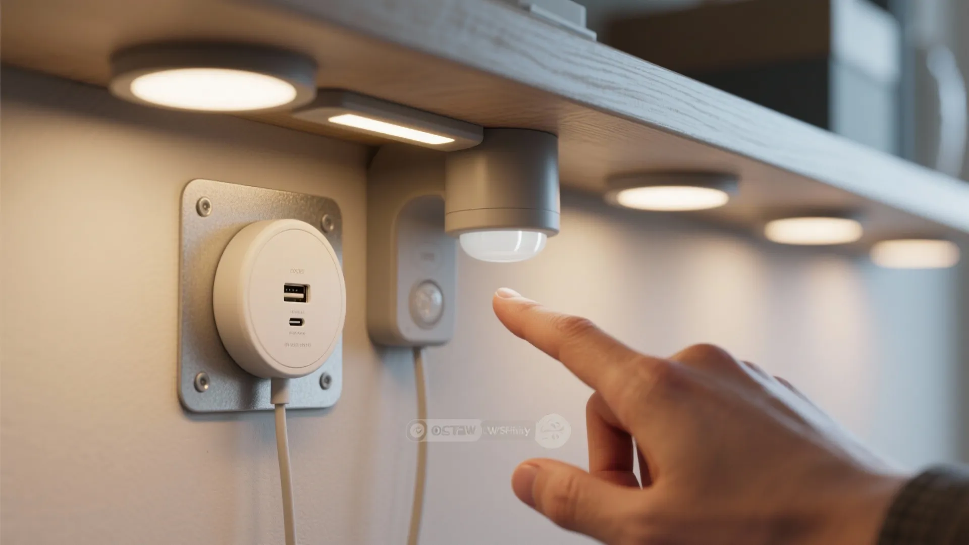 5. Smart rechargeable puck lights and sensor options