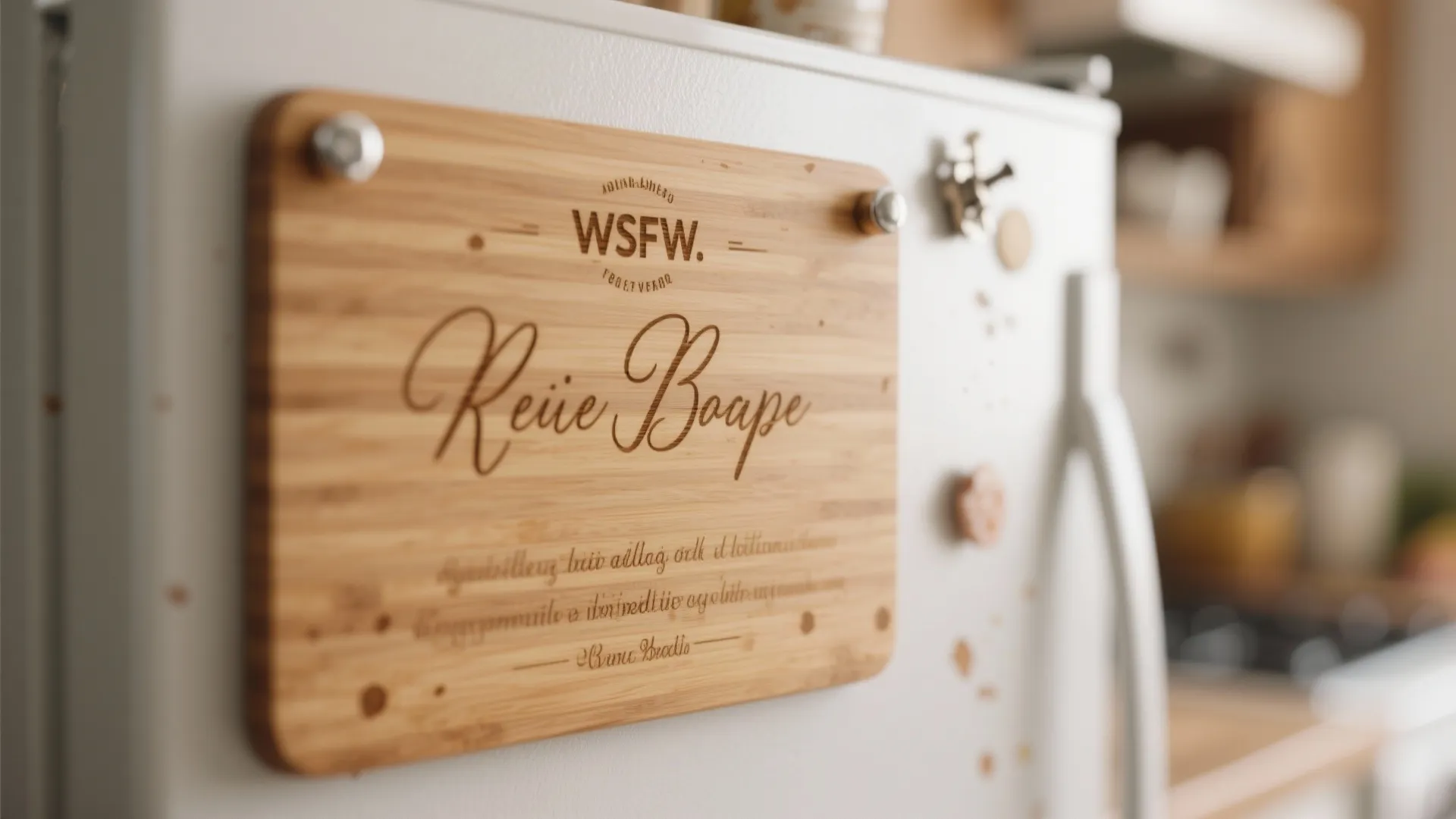 4. Personalized recipe board or magnetic family recipe set