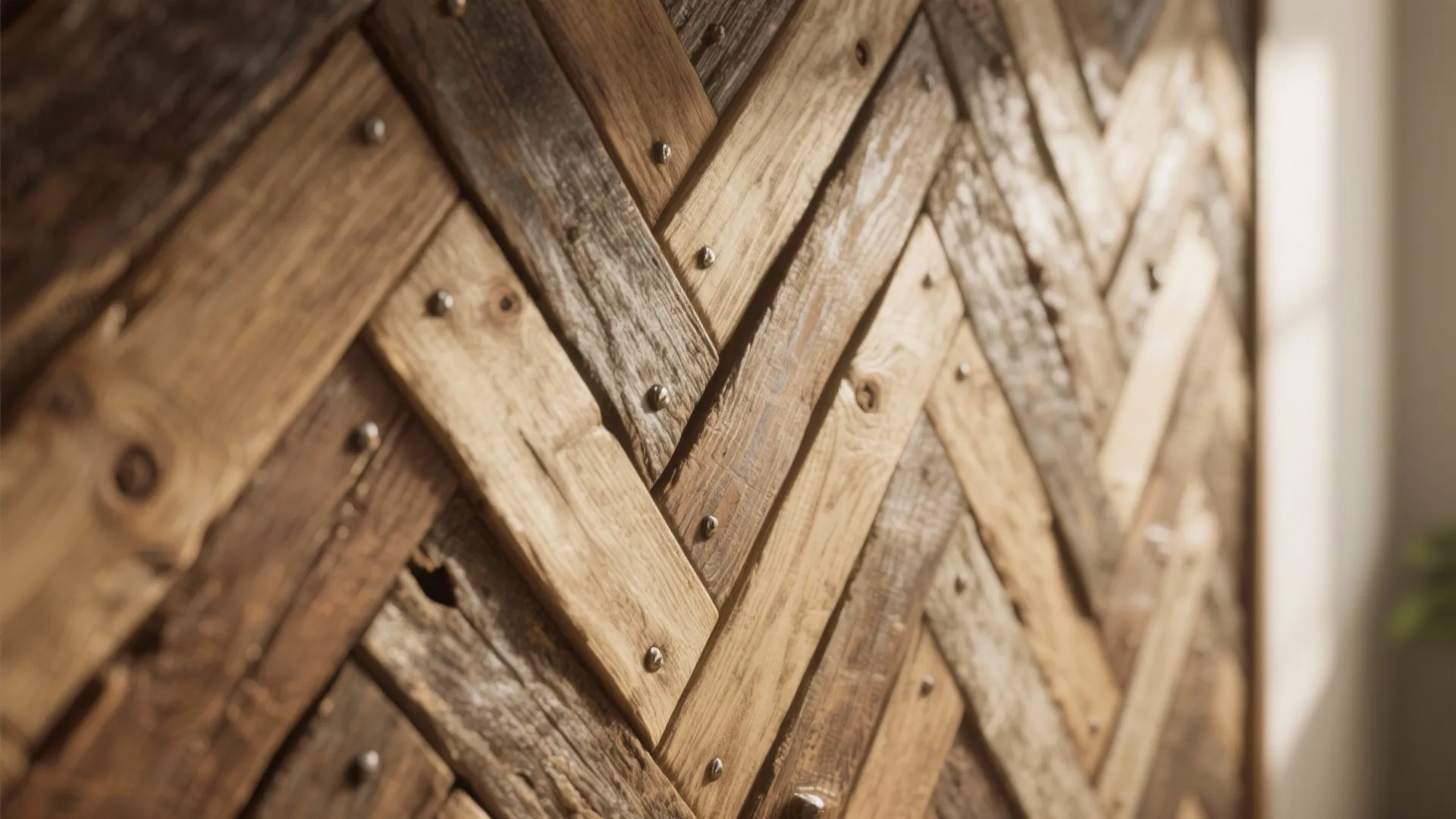 Reclaimed Wood Herringbone for Character