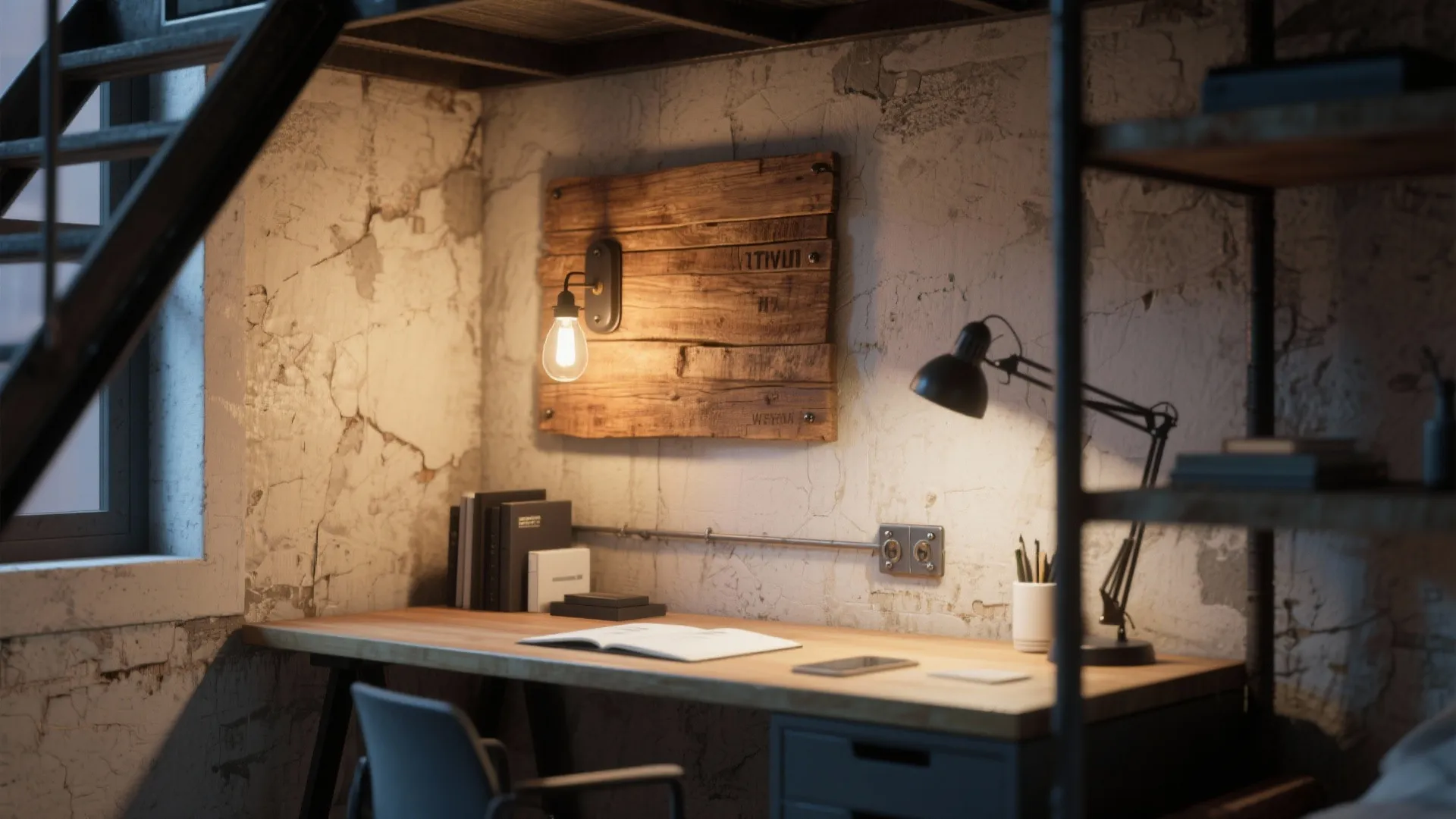 3. Reclaimed wood backplate sconce