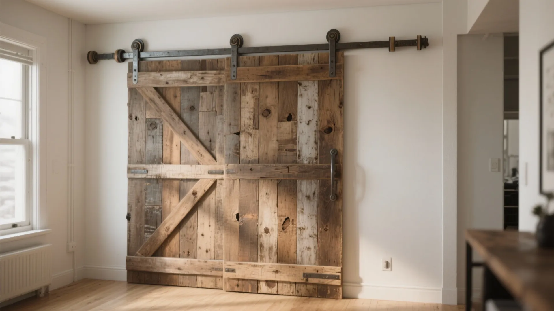 1. Reclaimed Wood Sliding Barn Door