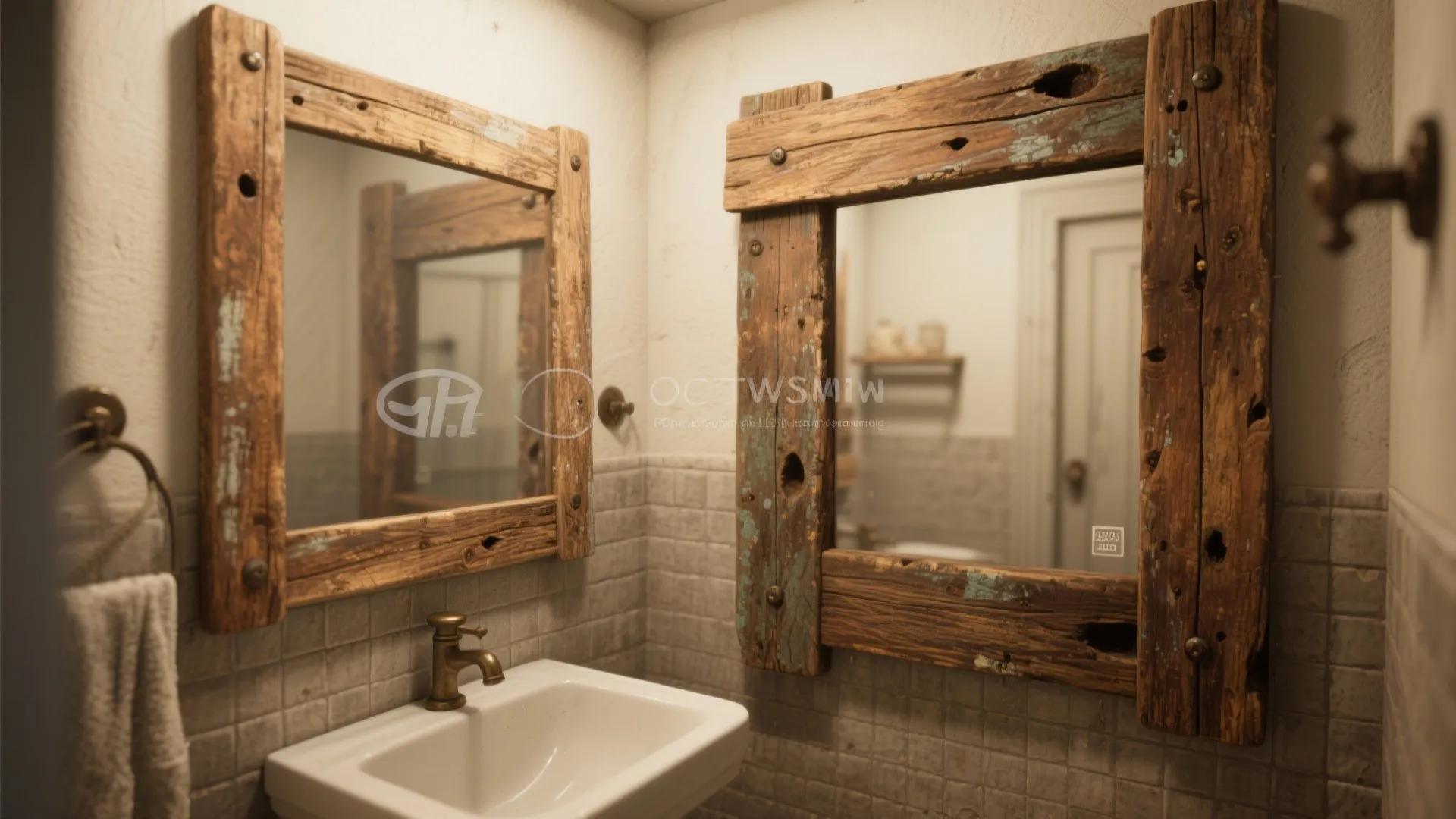 2. Reclaimed Plank Frame — Character on a Budget
