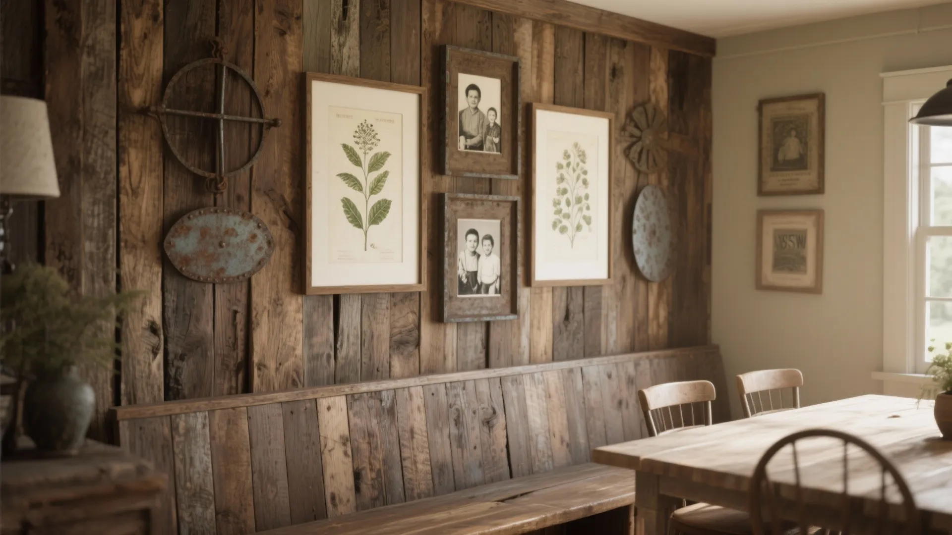 1. Reclaimed Wood Gallery Wall