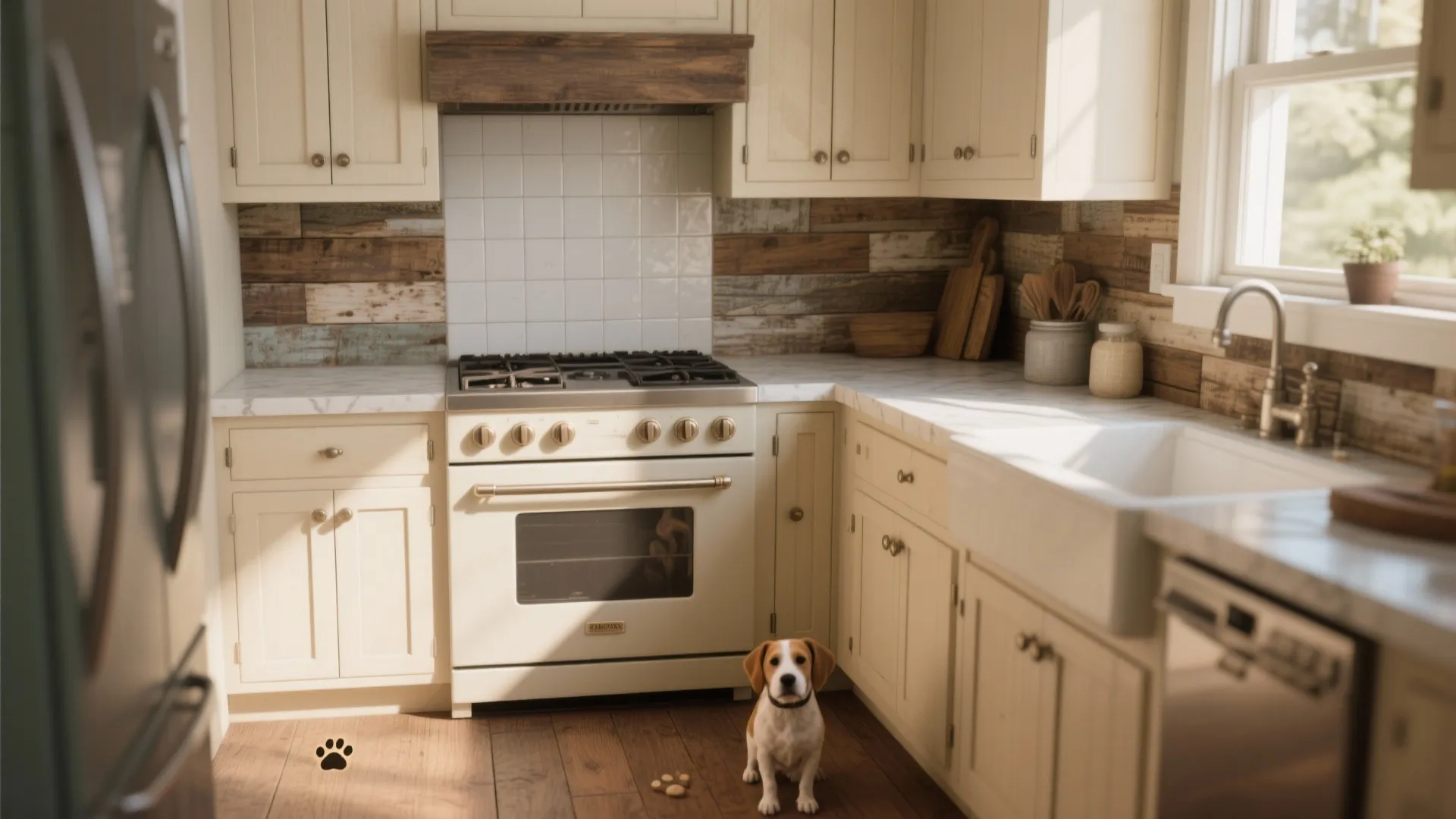 4. Reclaimed Wood Look (Waterproofed)