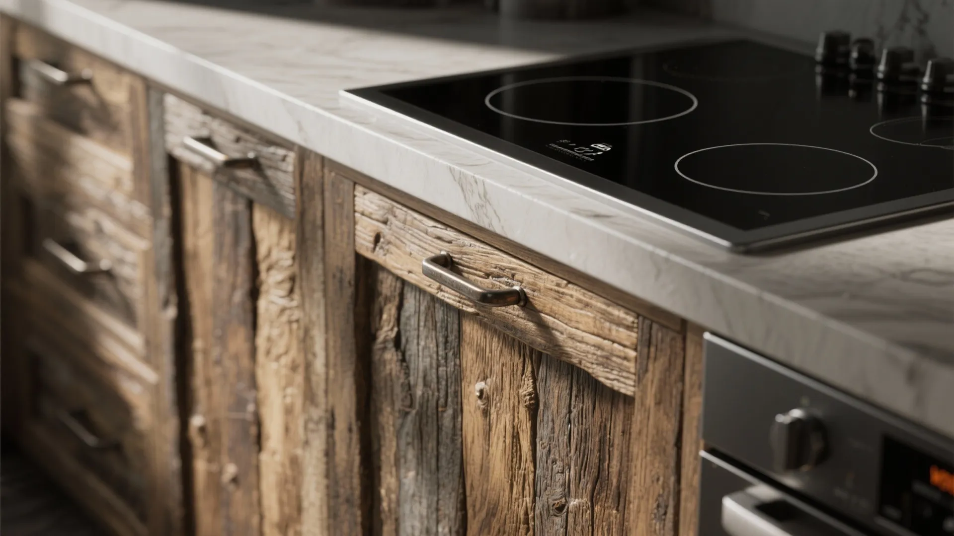 4. Mix reclaimed surfaces with modern appliances