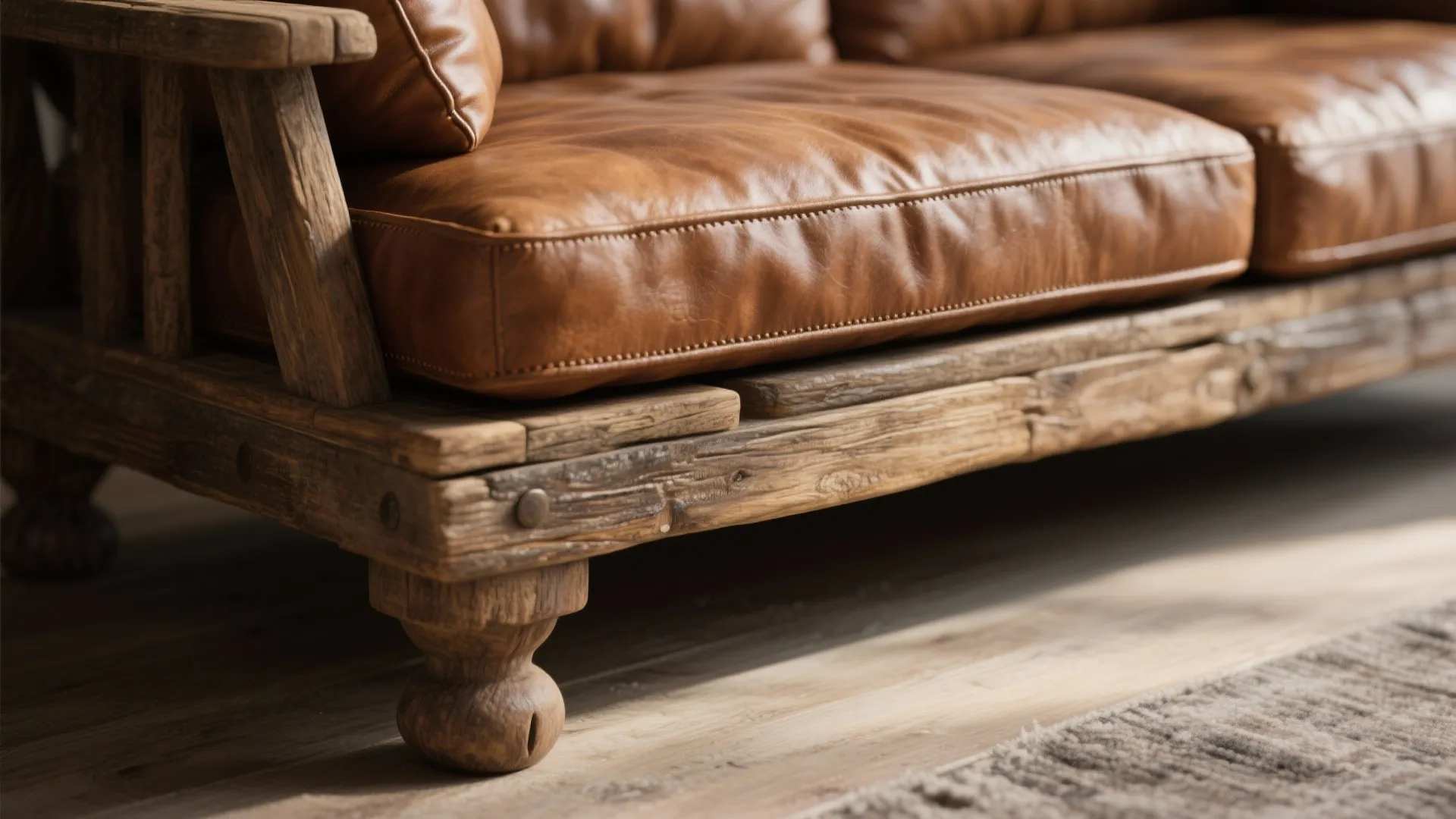 Rustic Reclaimed Wood + Leather Combo