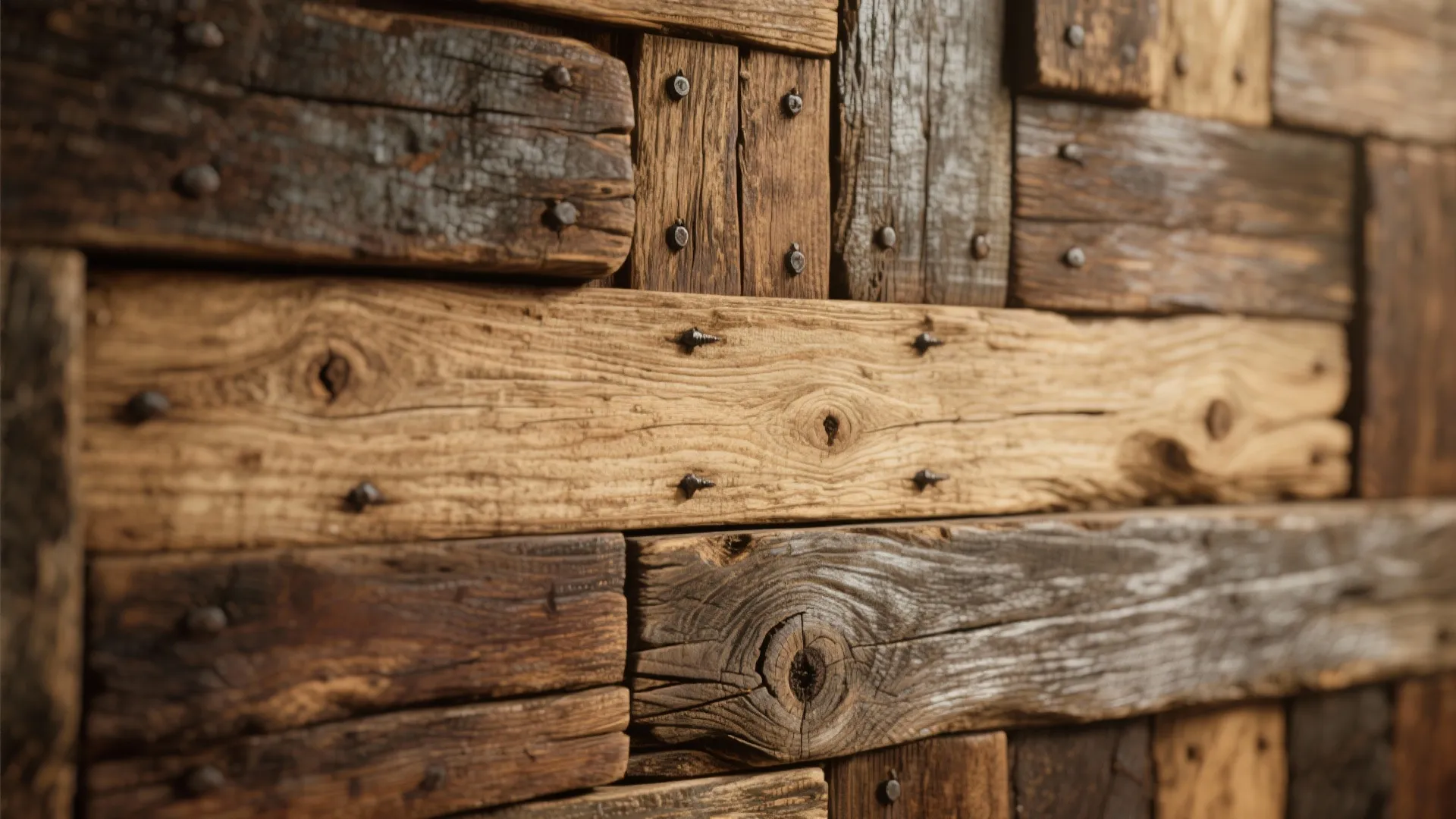 2. Reclaimed Wood Patchwork for Character