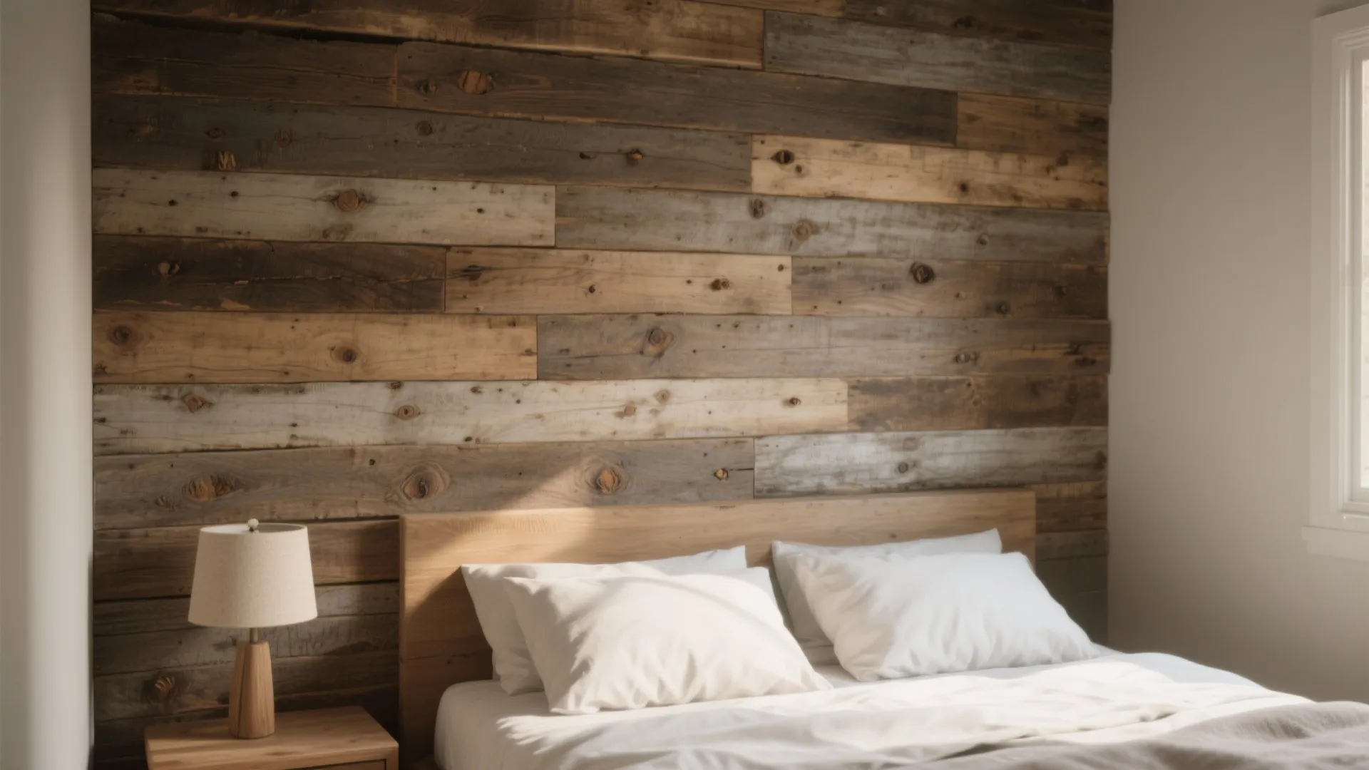 1. Reclaimed plank accent wall