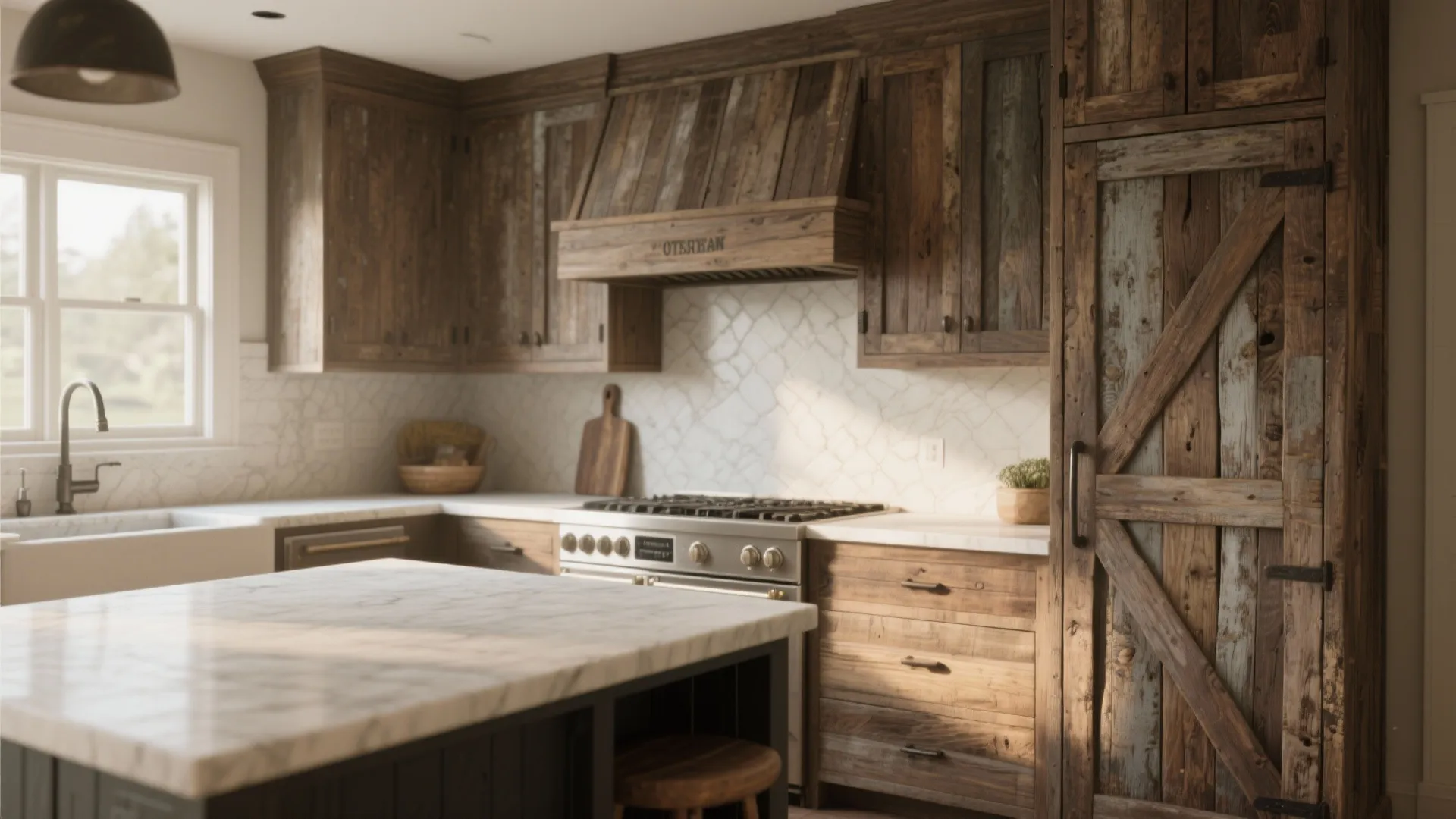 1. Mix reclaimed and refined woods