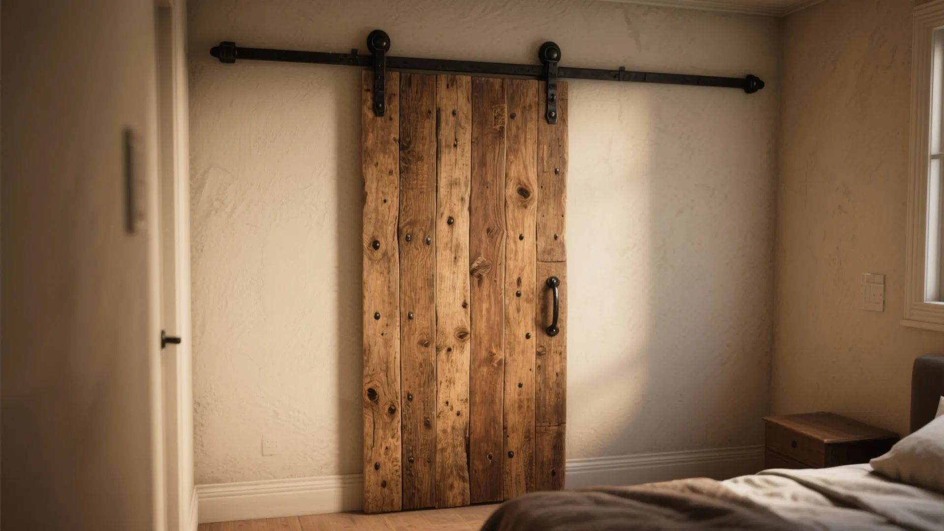 1. Reclaimed Wood Rustic Barn Door