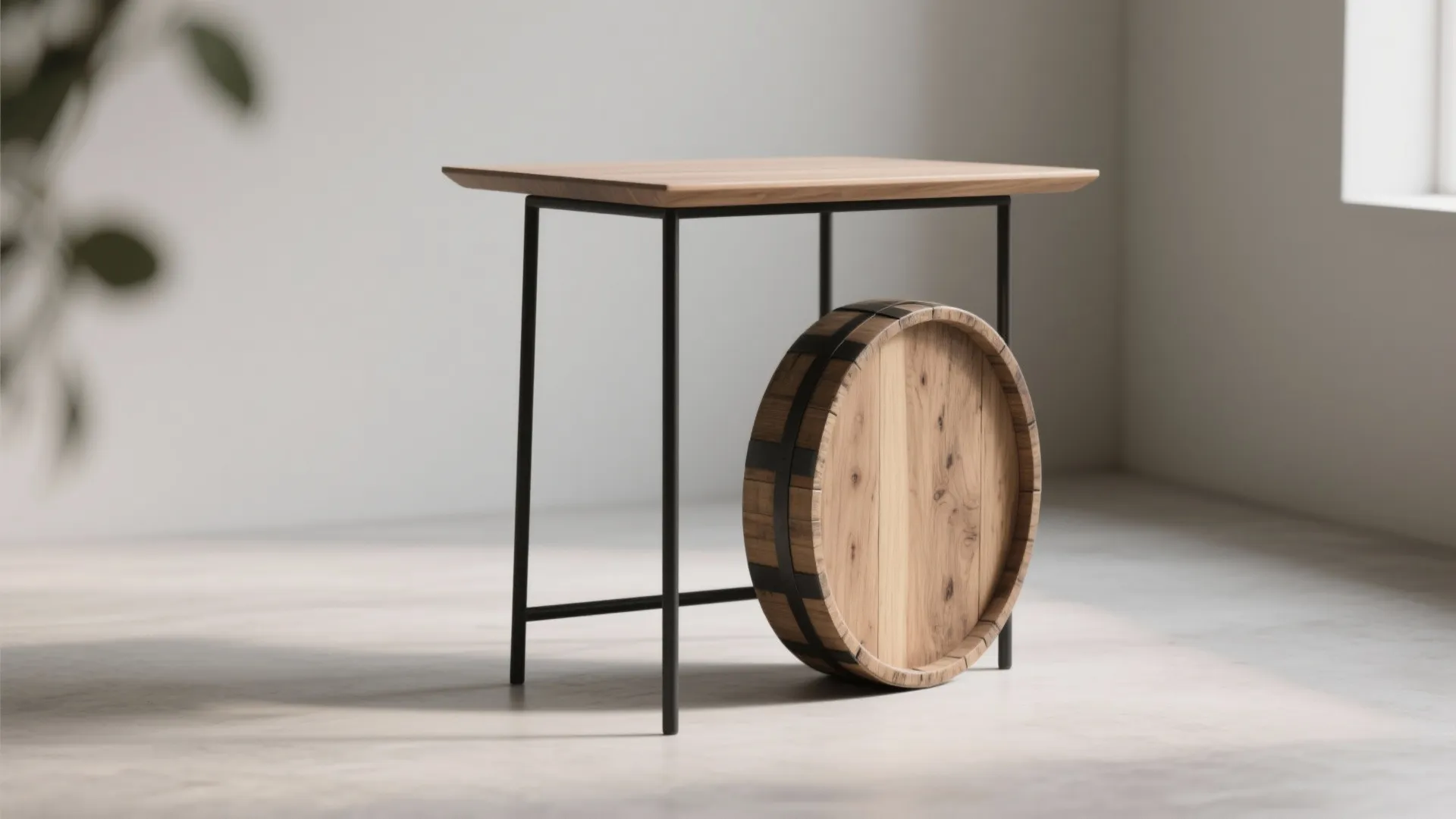 Inspiration 3: Side Table with Reclaimed Wood Top