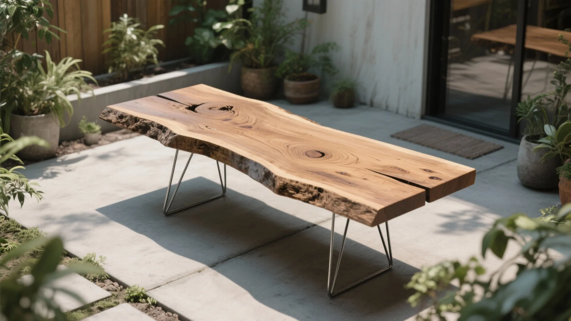 1. Reclaimed Wood Slab Table