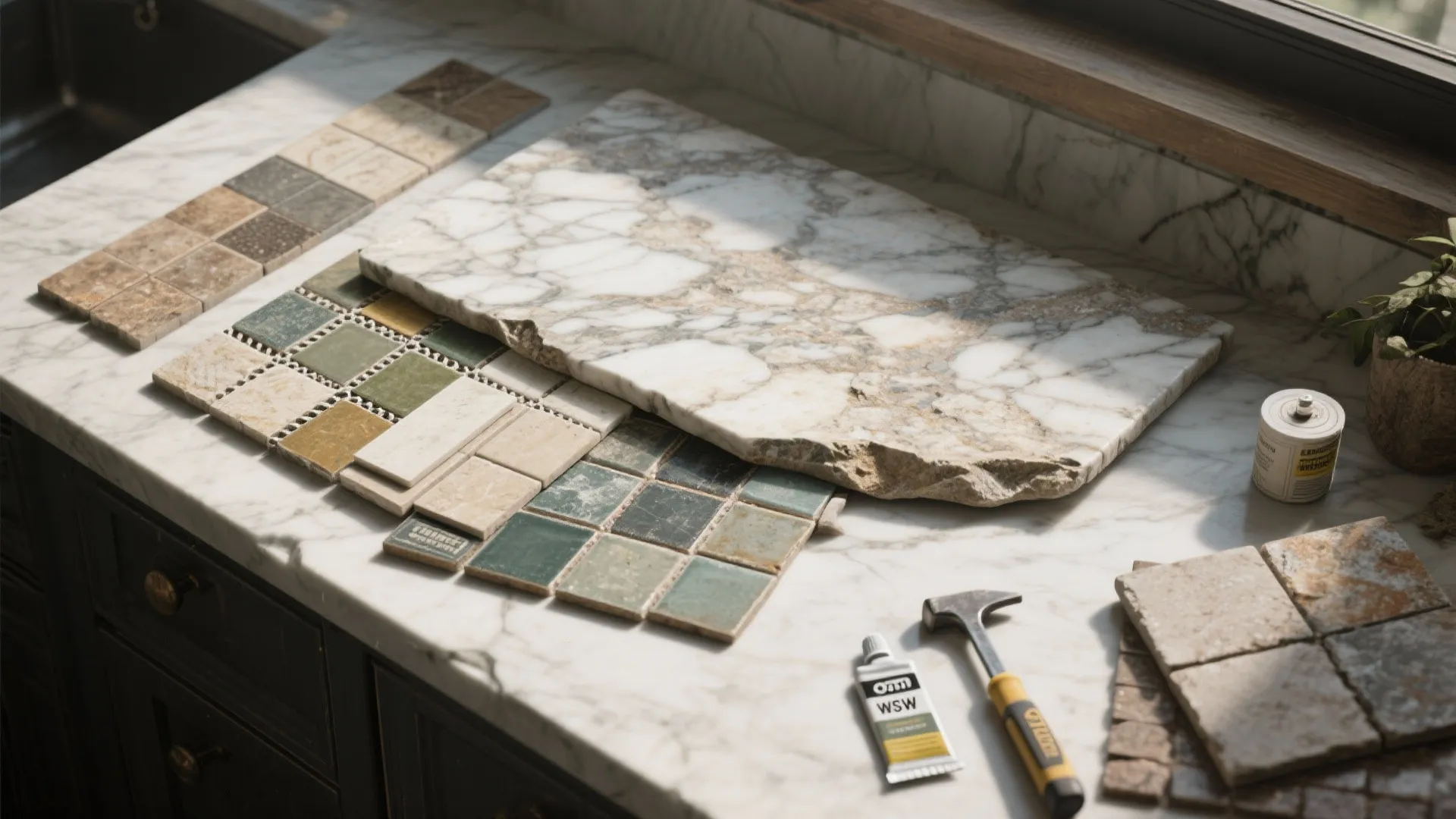 4. Reclaimed Stone or Tile for Character