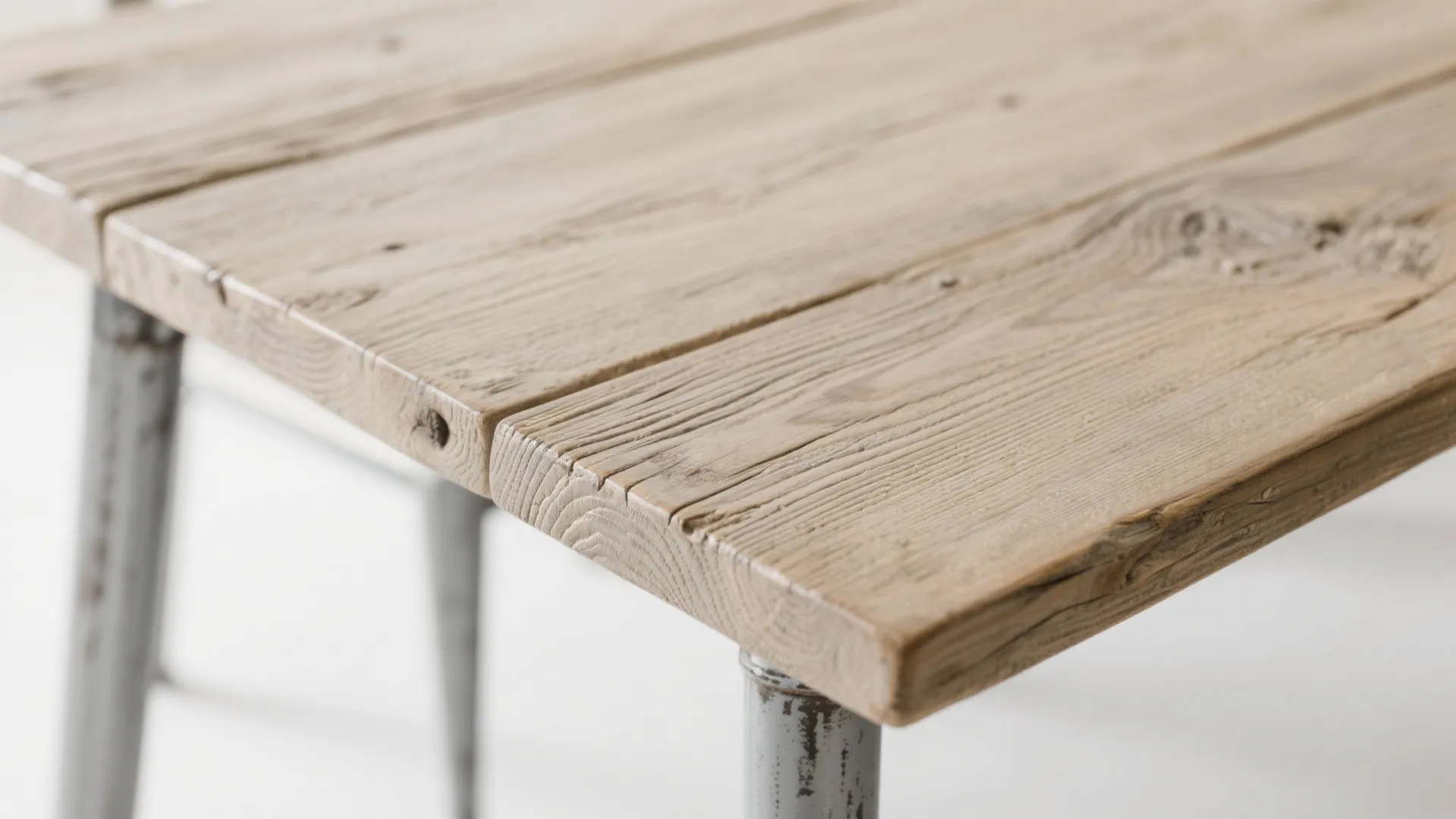 5. Reclaimed white oak farmhouse vibe with modern lines