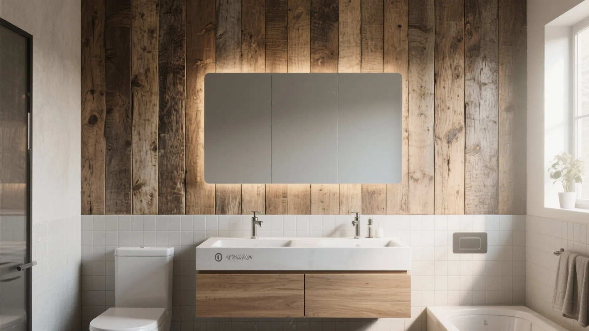 4. Reclaimed Wood Accent Panel