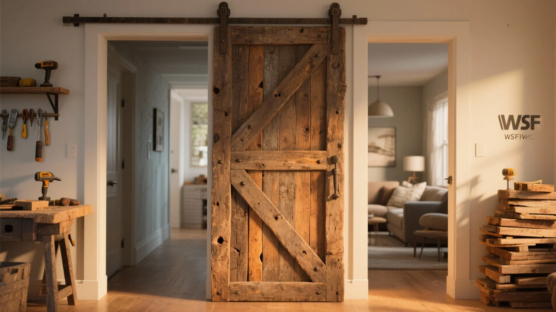 1. Reclaimed Wood Barn Door for Rustic Character
