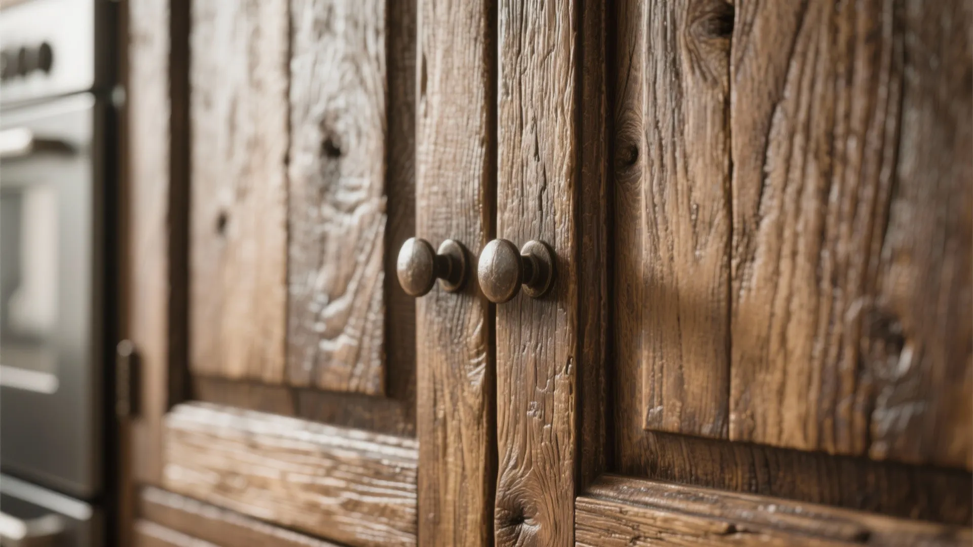 1. Reclaimed Wood Cabinets