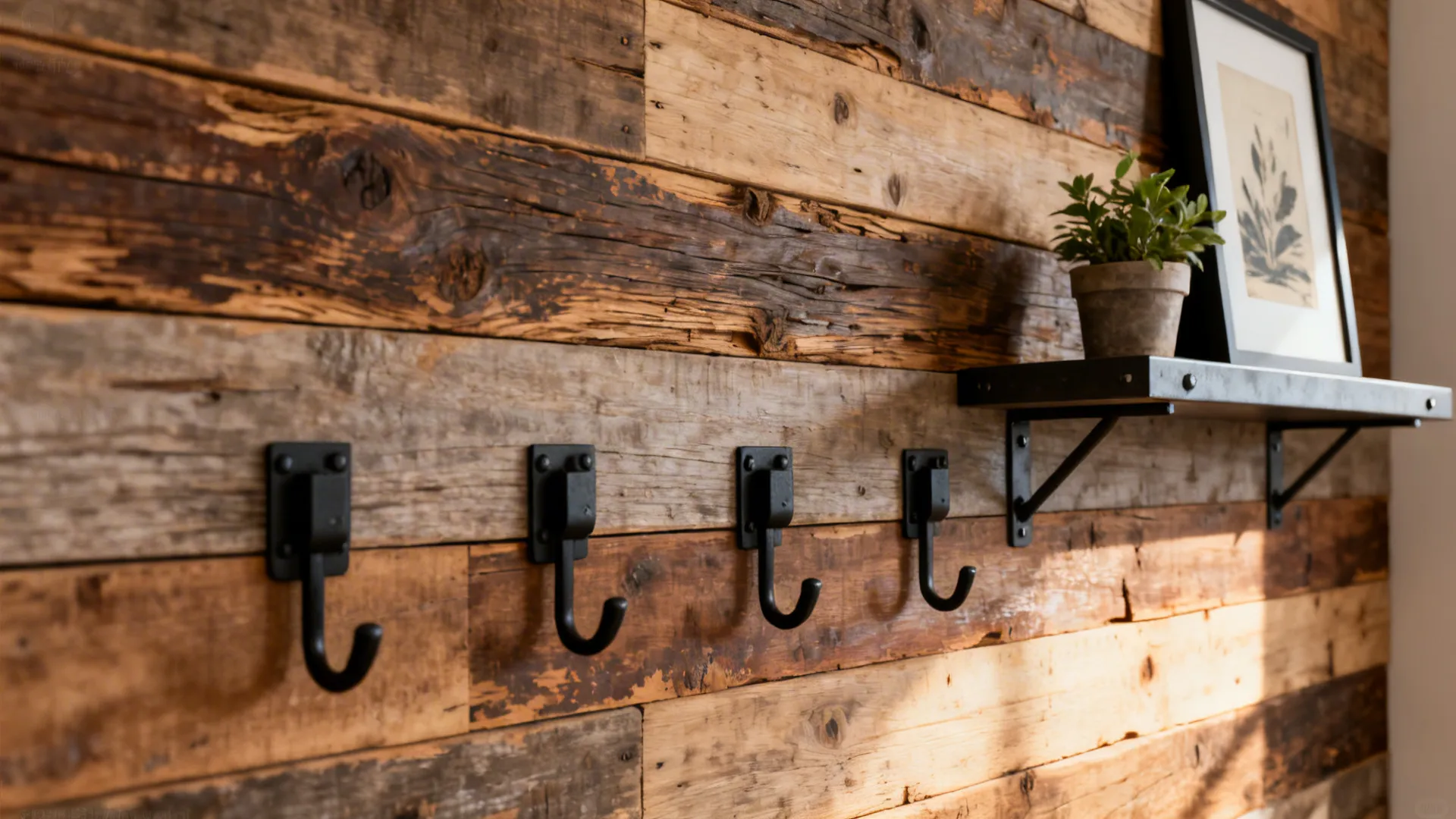 1. Reclaimed Wood Accent Wall