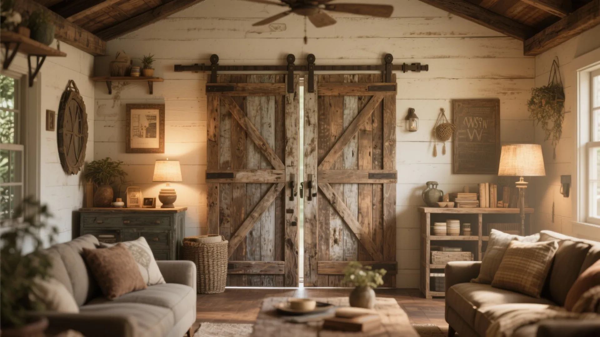 7. Rustic Reclaimed Wood Door