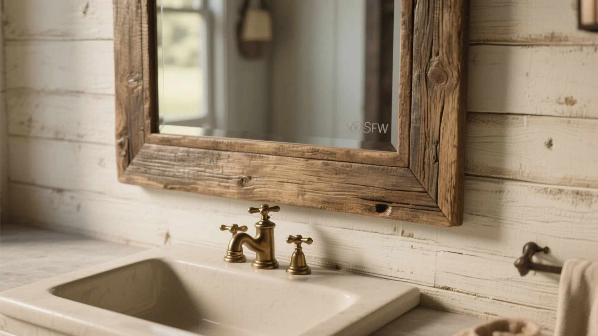 1. Reclaimed Wood Framed Mirror