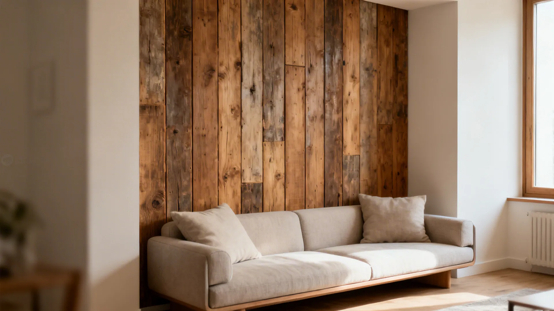 2. Reclaimed Wood Accent Panel
