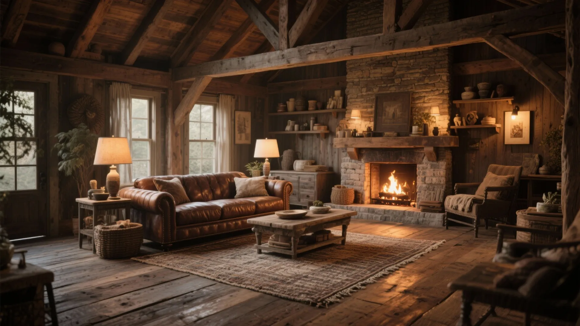 2. Warm Rustic Charm with Reclaimed Wood