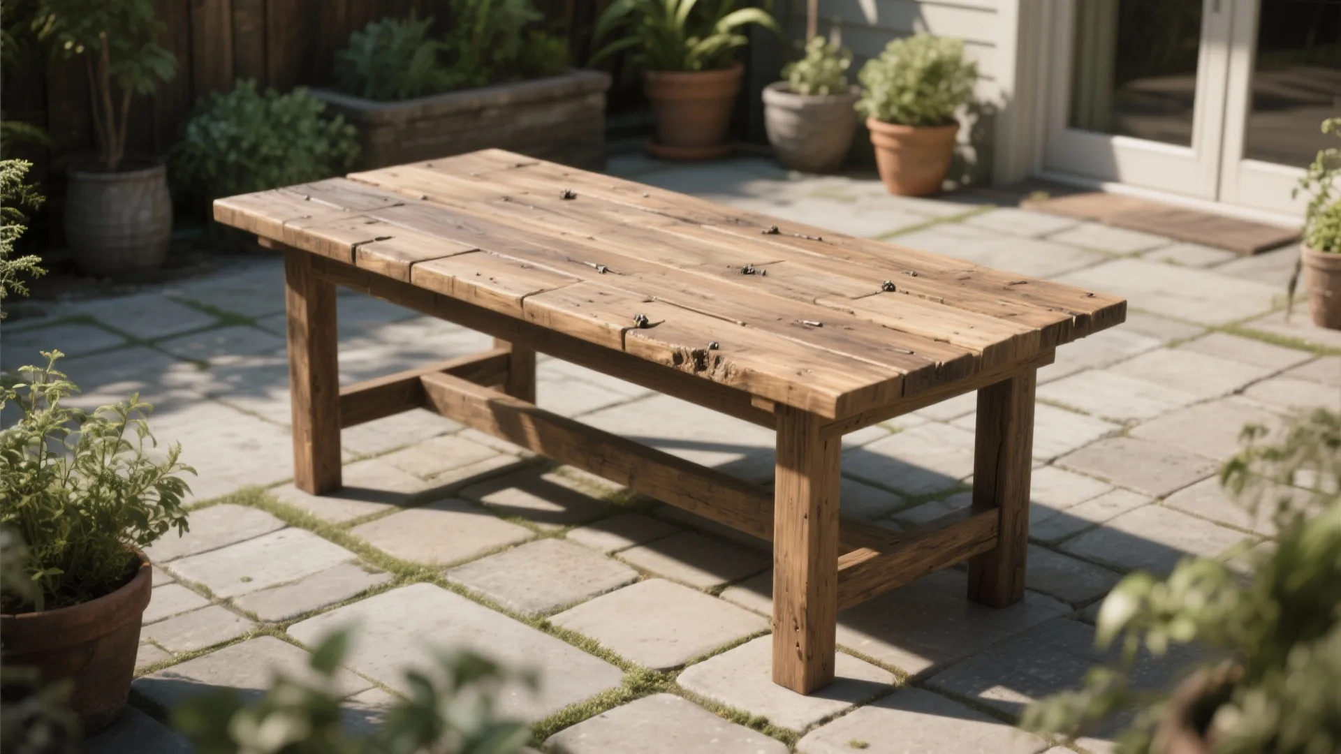 1. Reclaimed Wood Plank Table
