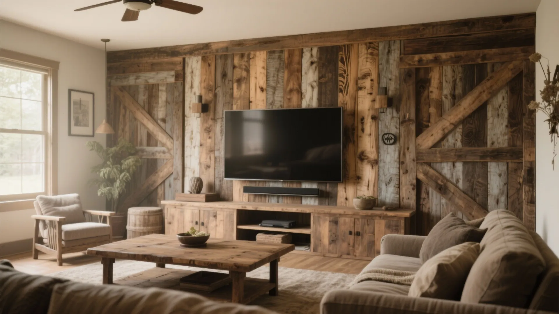 Rustic Charm with Reclaimed Wood Panels