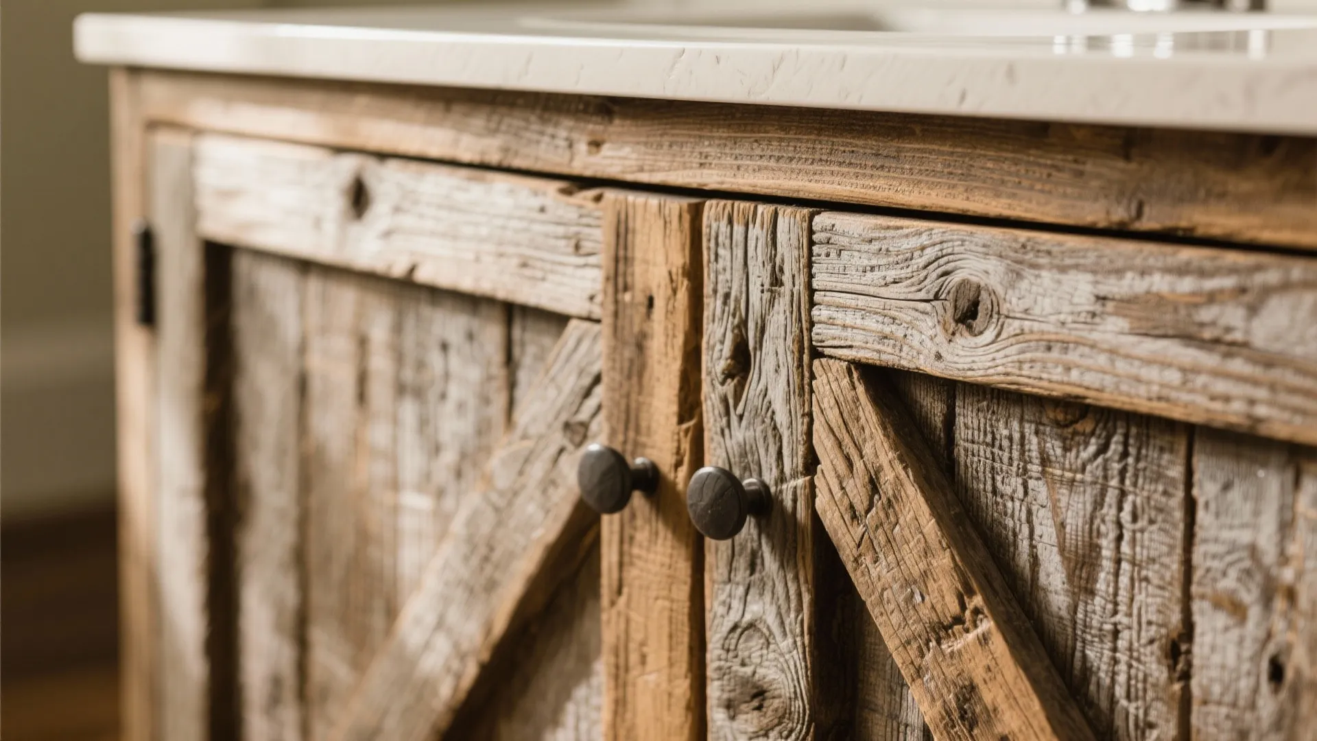 1. Reclaimed Wood Vanity