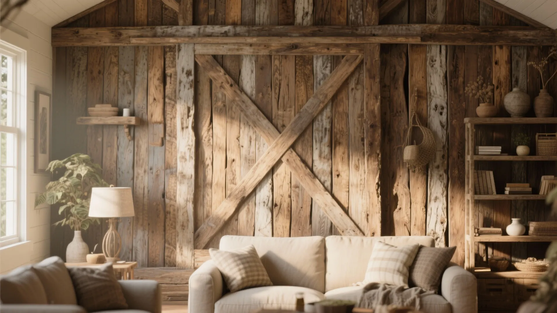 1. Reclaimed Wood Accent Wall