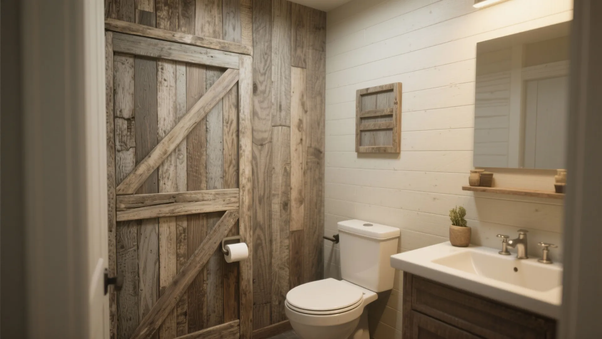 1. Reclaimed Wood Accent Wall