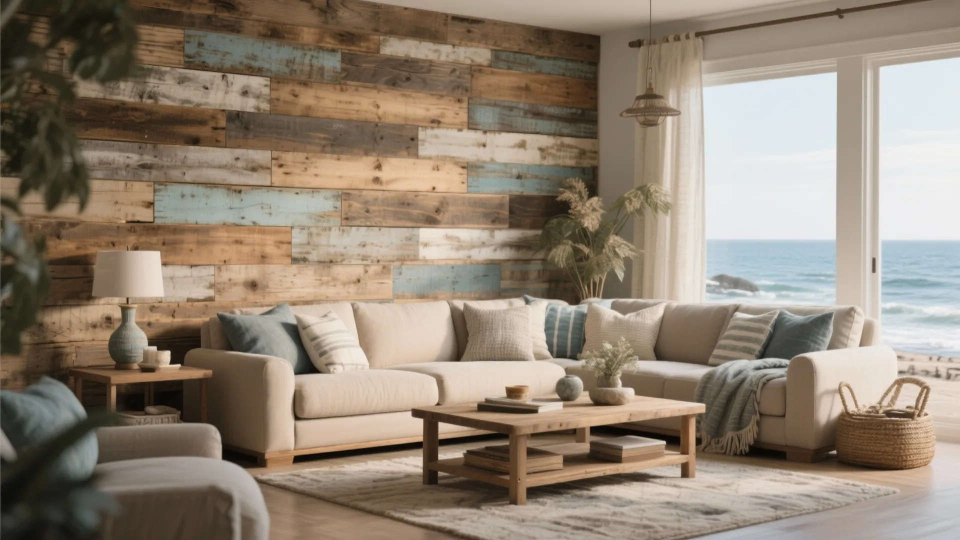 4. Rustic Reclaimed Wood Accent Wall