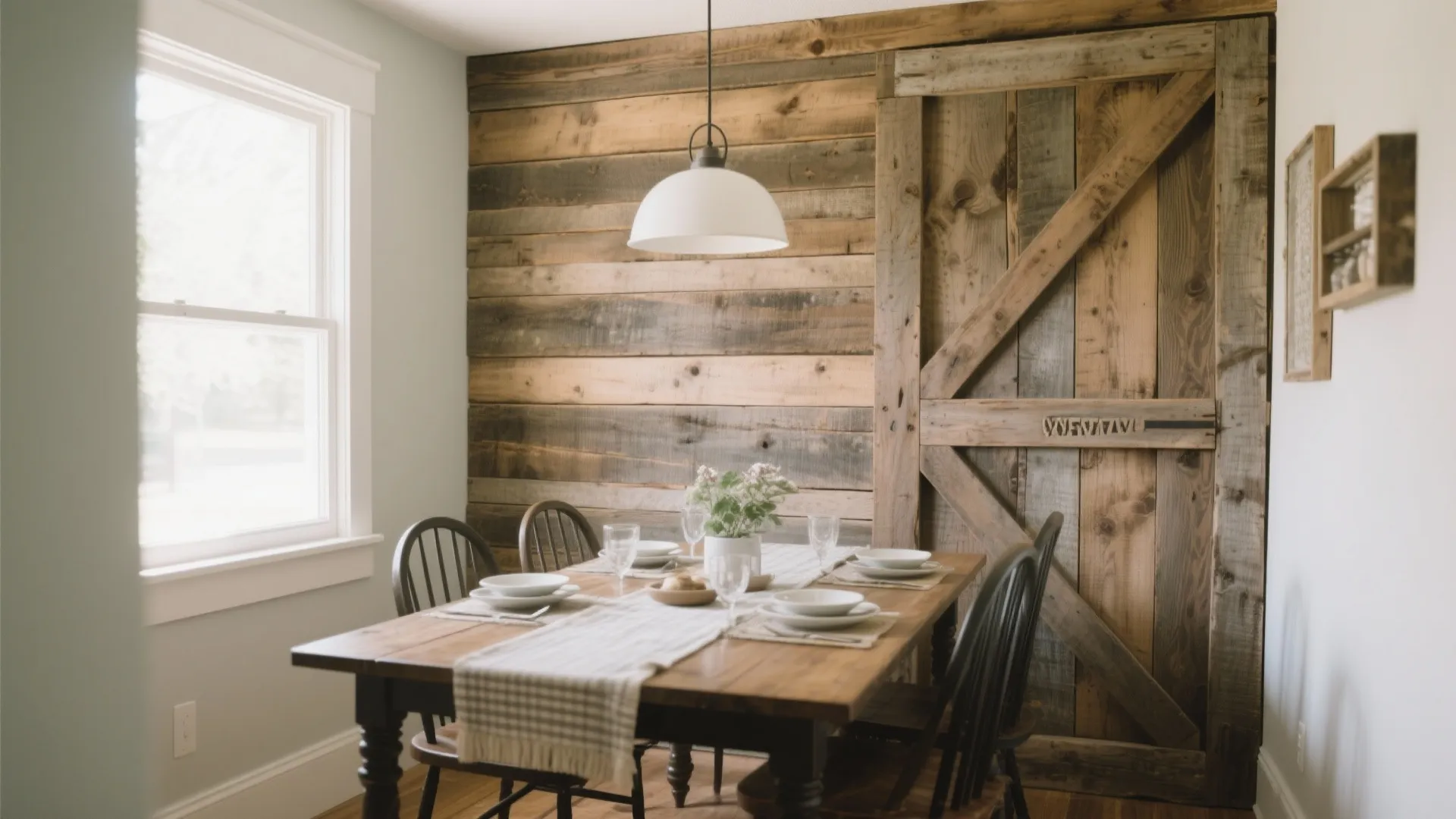 1. Reclaimed Wood Accent Wall