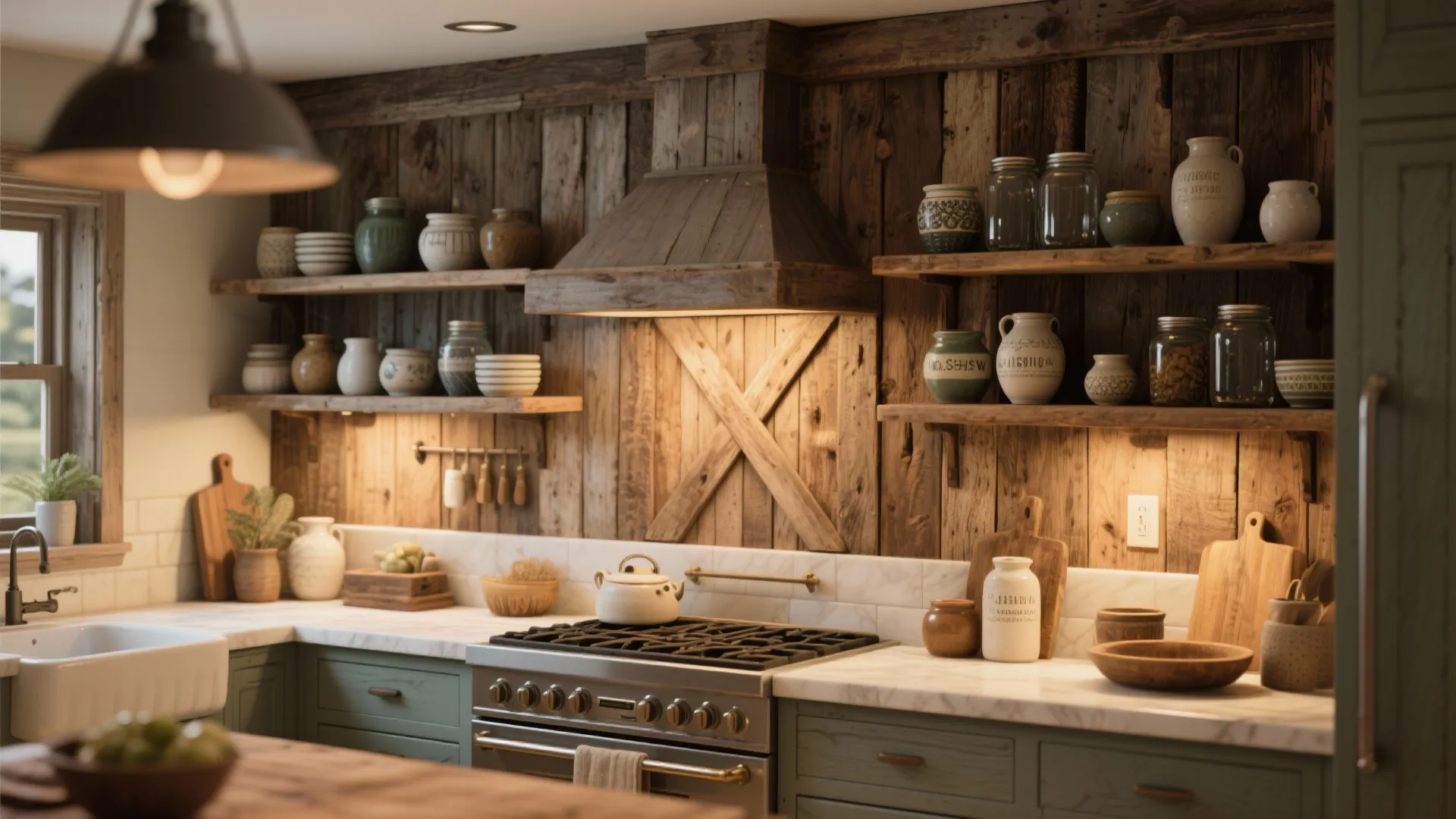 6. Reclaimed Wood Statement Wall