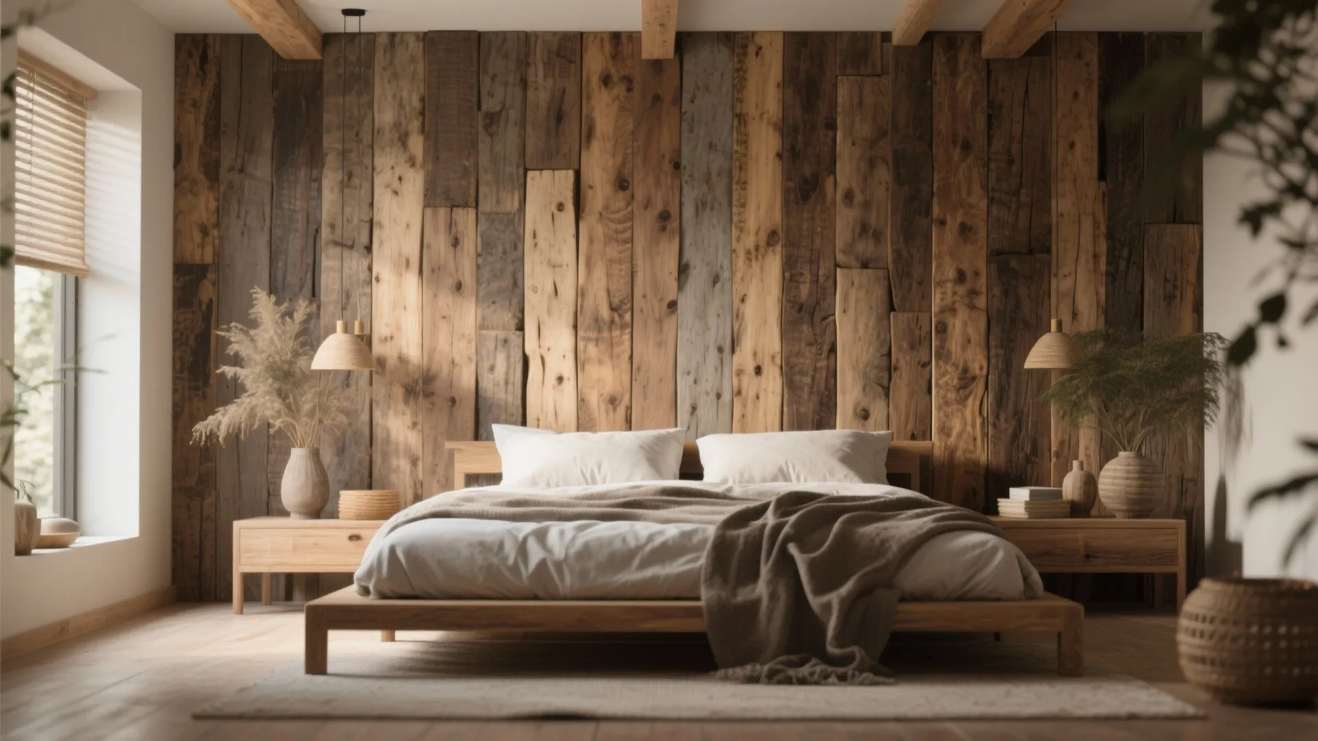 Natural Wood Accent Wall