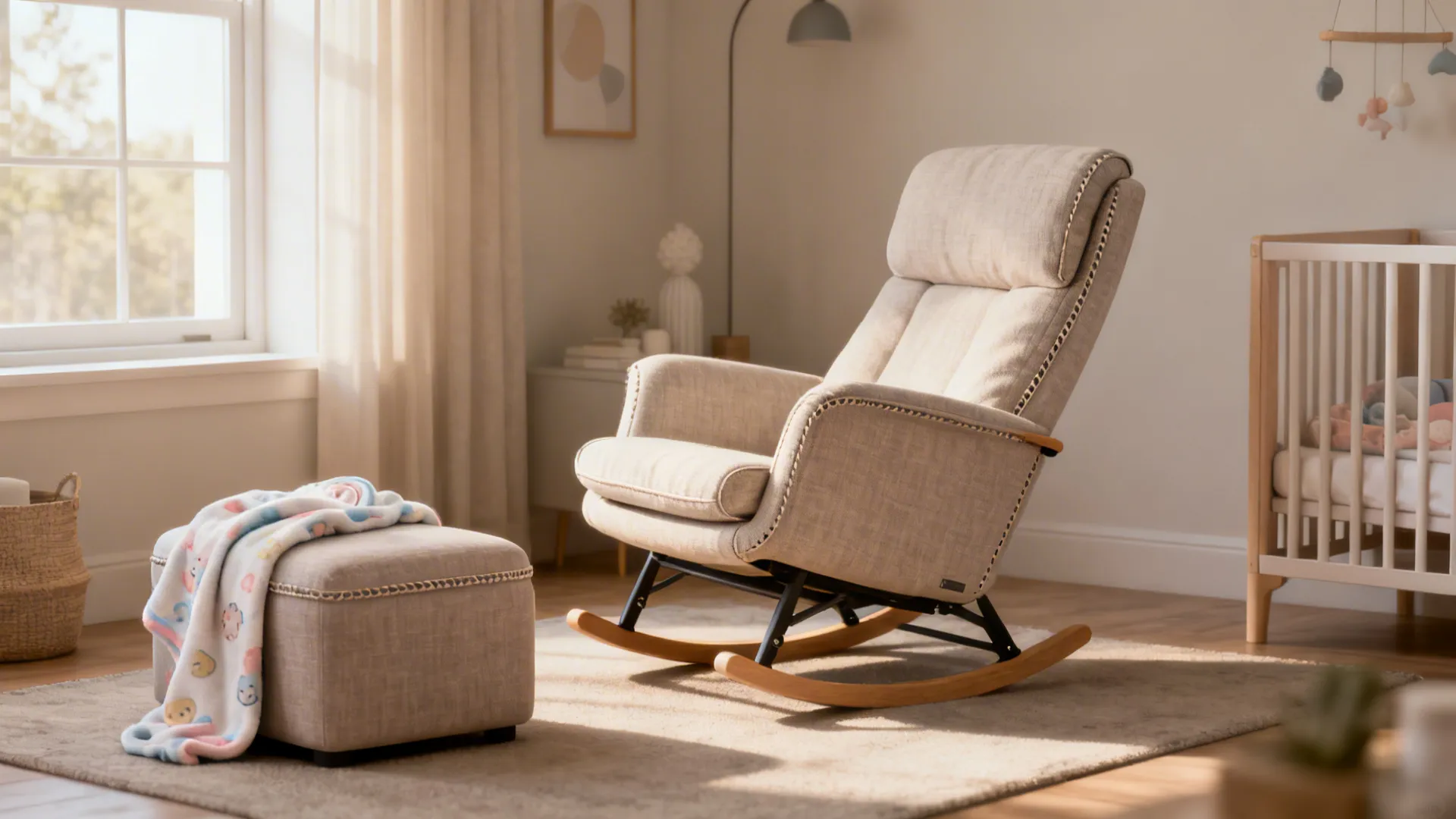 4. Compact recline-and-rock for ultimate comfort