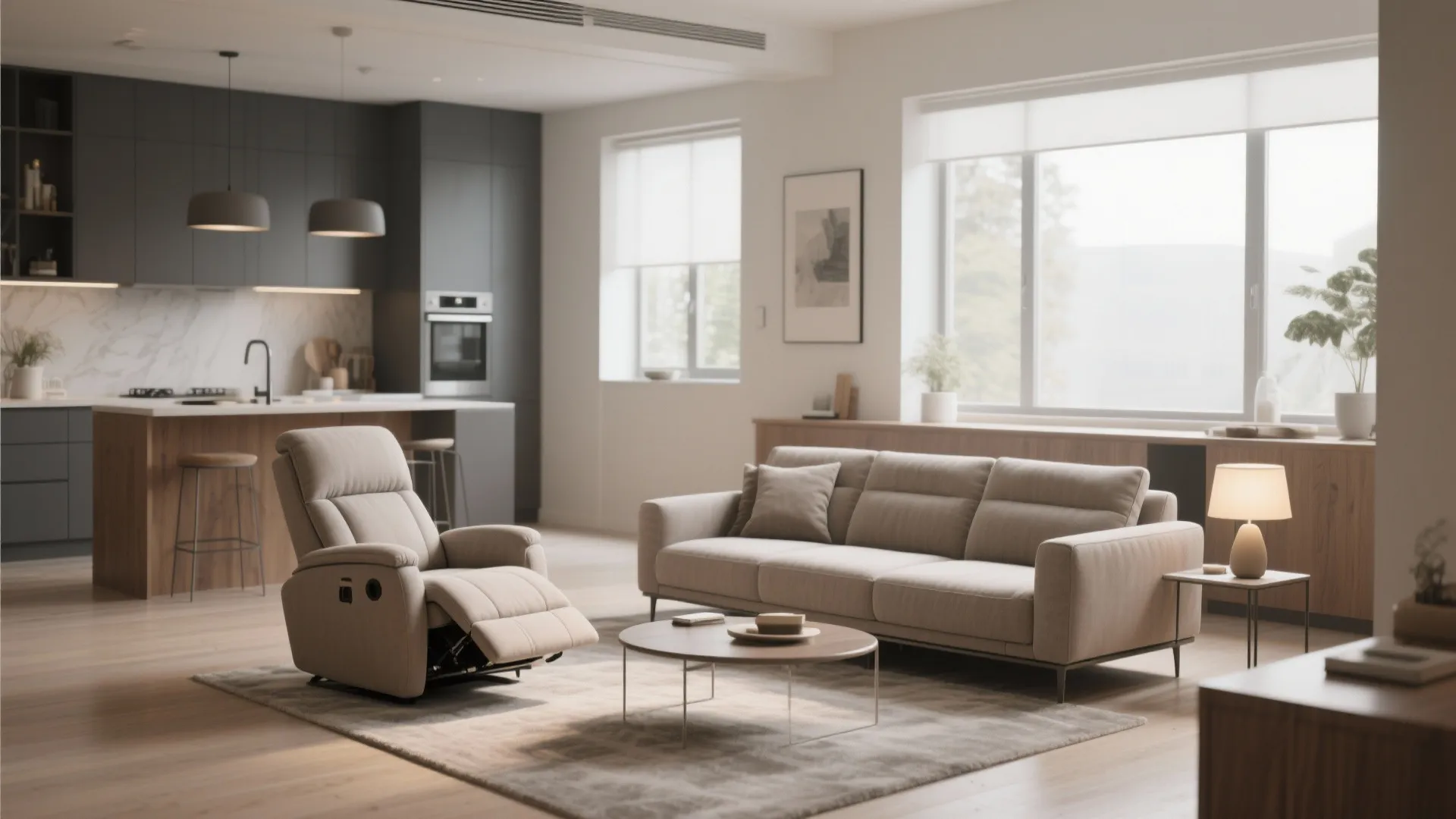 Multi-functional recliner-sofa combos