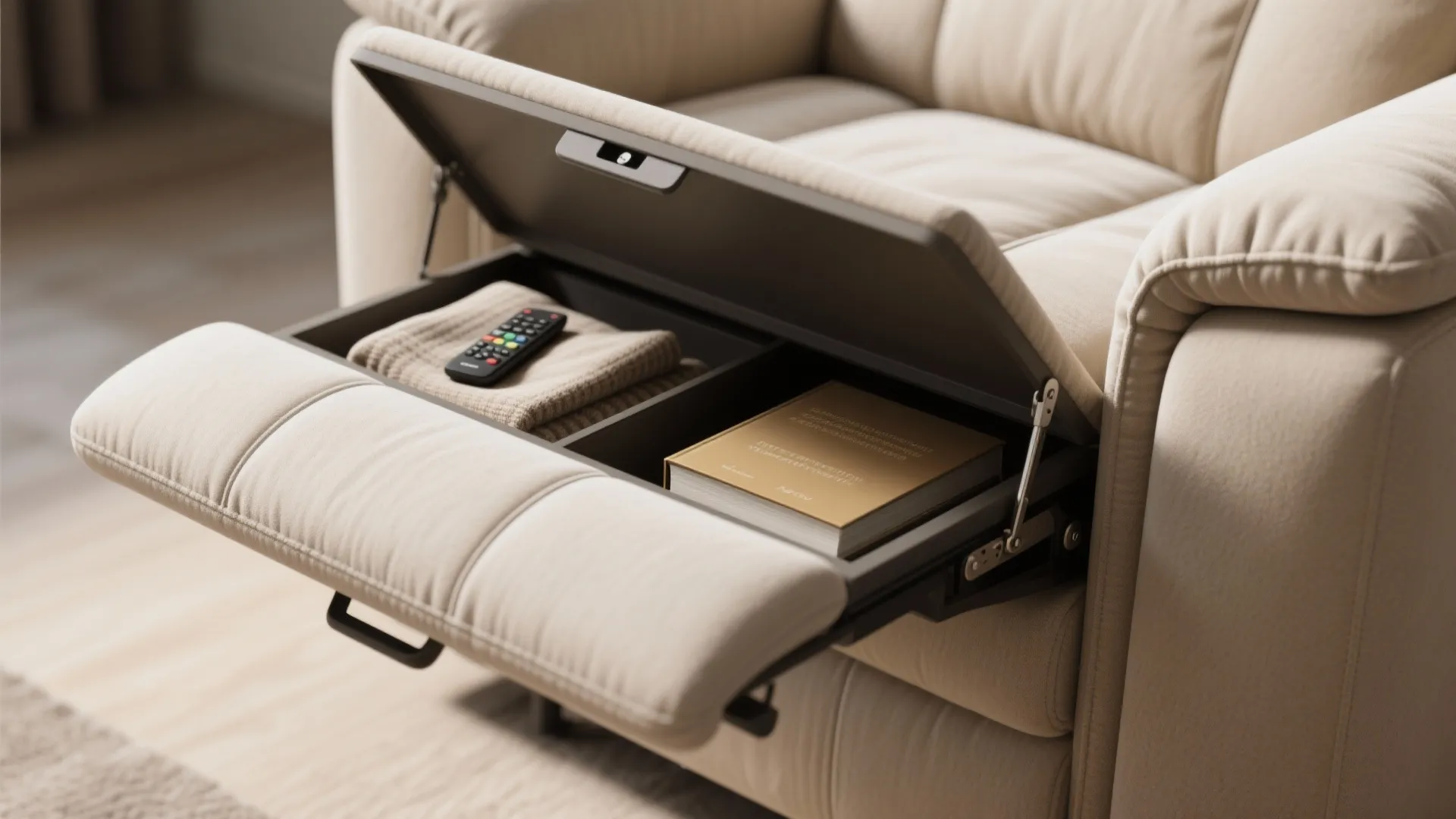 4. Recliners with Built-In Storage or Lift Features