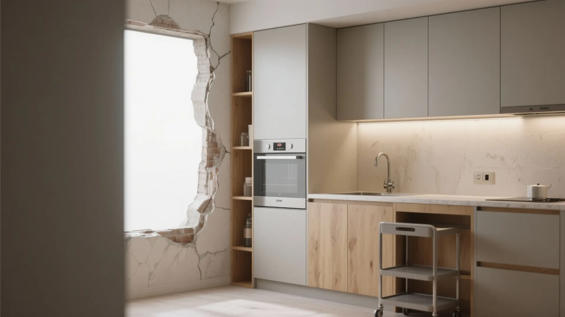 5. Reconfigure problem walls in kitchens and baths