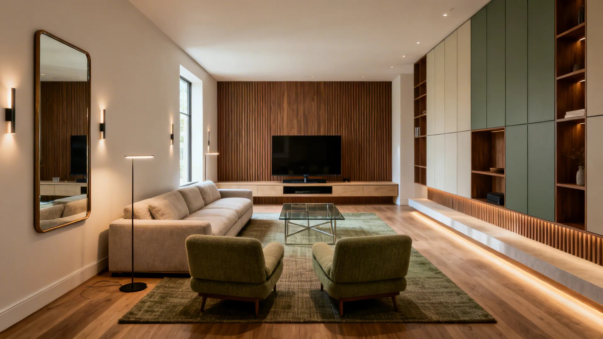 5 smart ideas for interior design in a rectangular living room