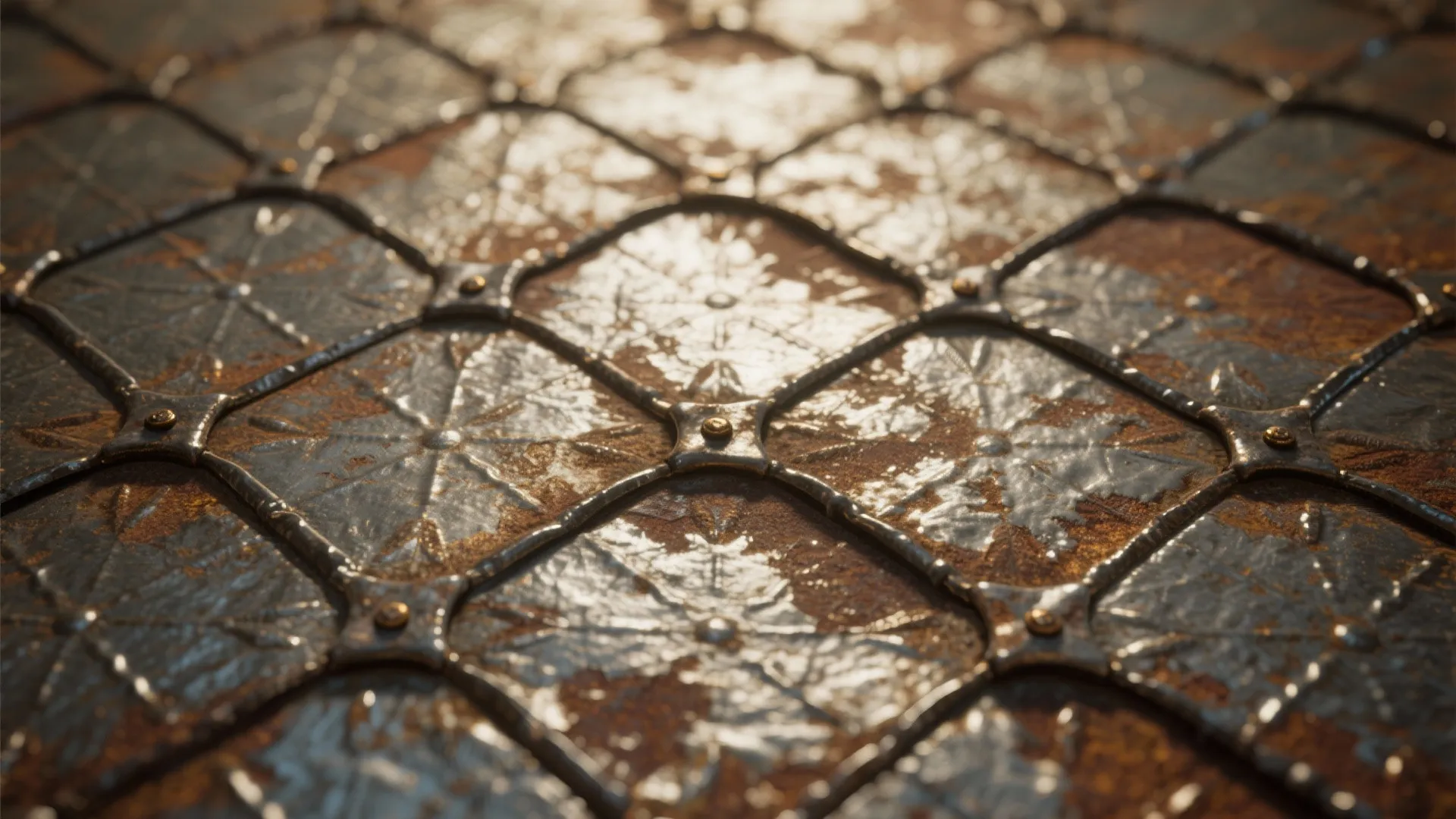 5. Recycled materials: tin tiles, salvaged brick, or sheet metal