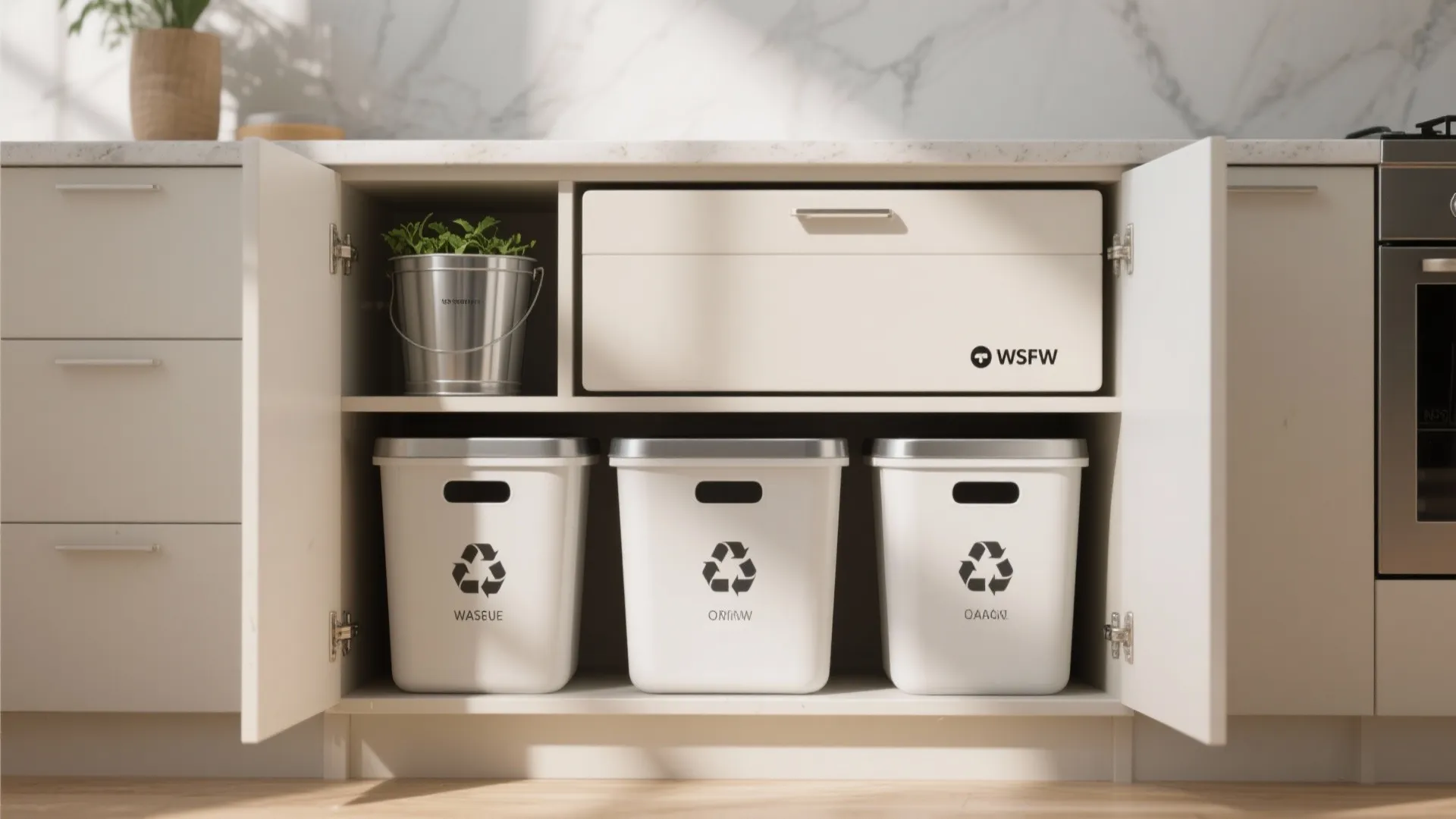 2. Pull-out Recycling & Waste Station