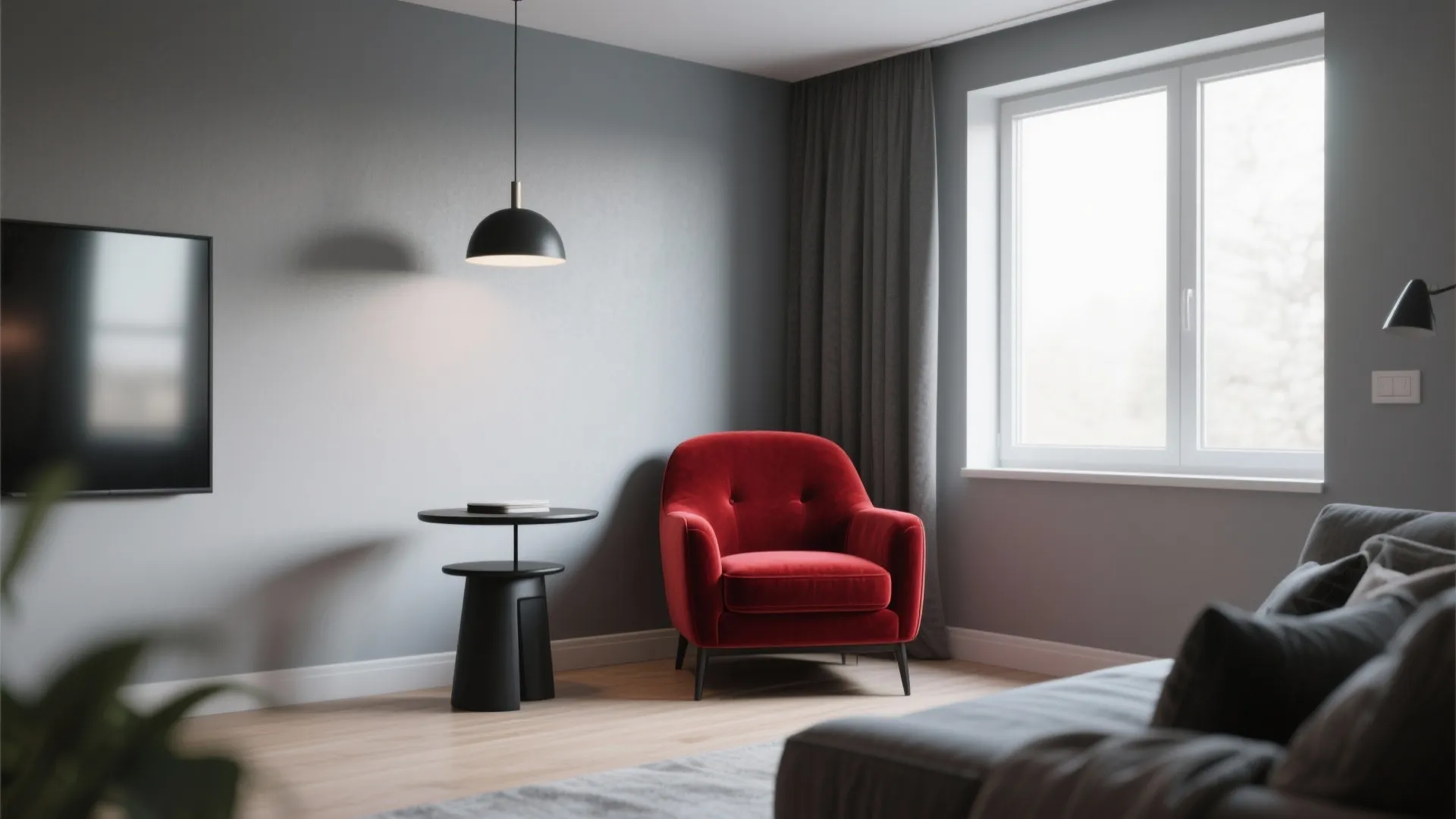 3. Red Accent Chair for a Pop of Energy