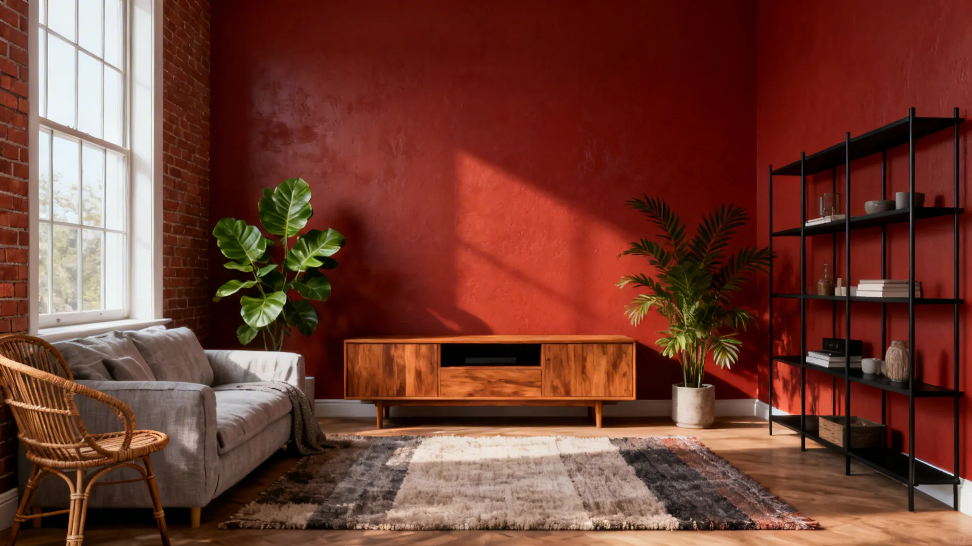 5 Living Room Ideas with Red Accent Walls