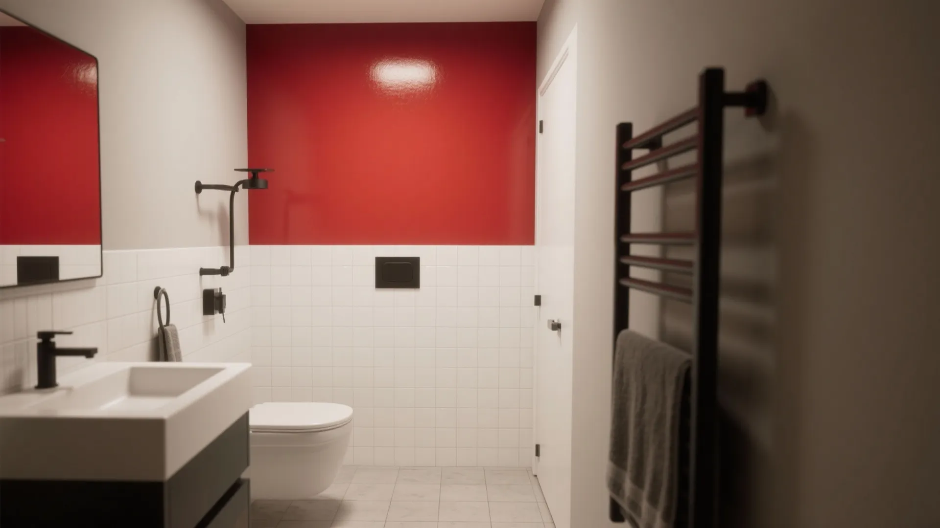 Statement Red Accent Wall